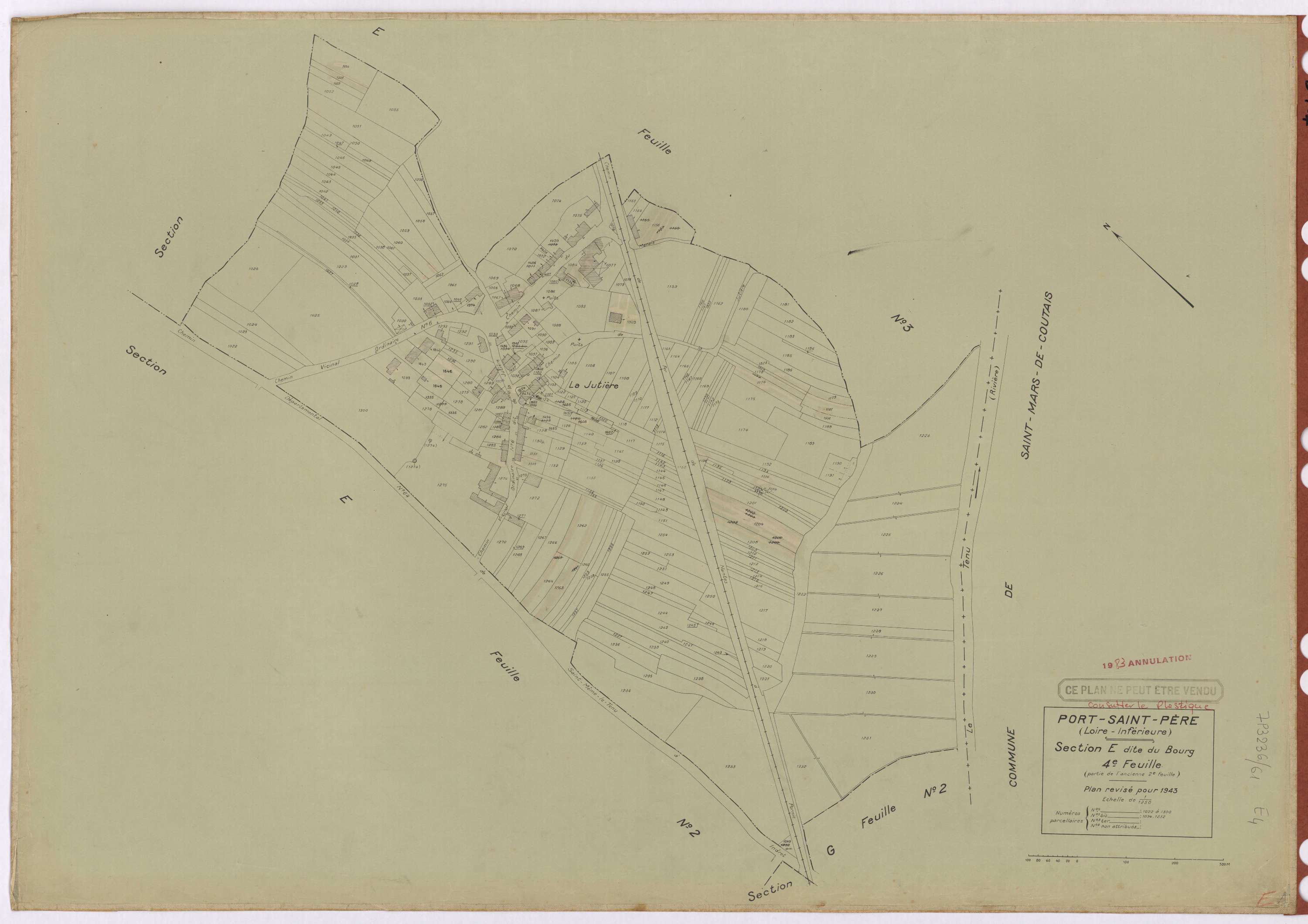 Port-Saint-Père - Section E4 Bourg (section du) ; 1022-1300