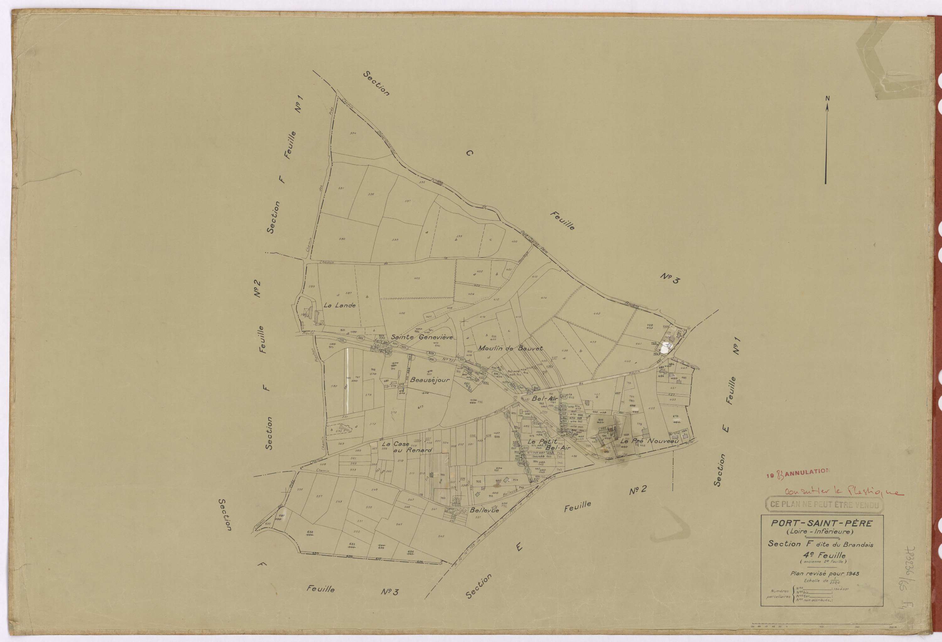 Port-Saint-Père - Section F4 Brandais (section du) ; 394-591