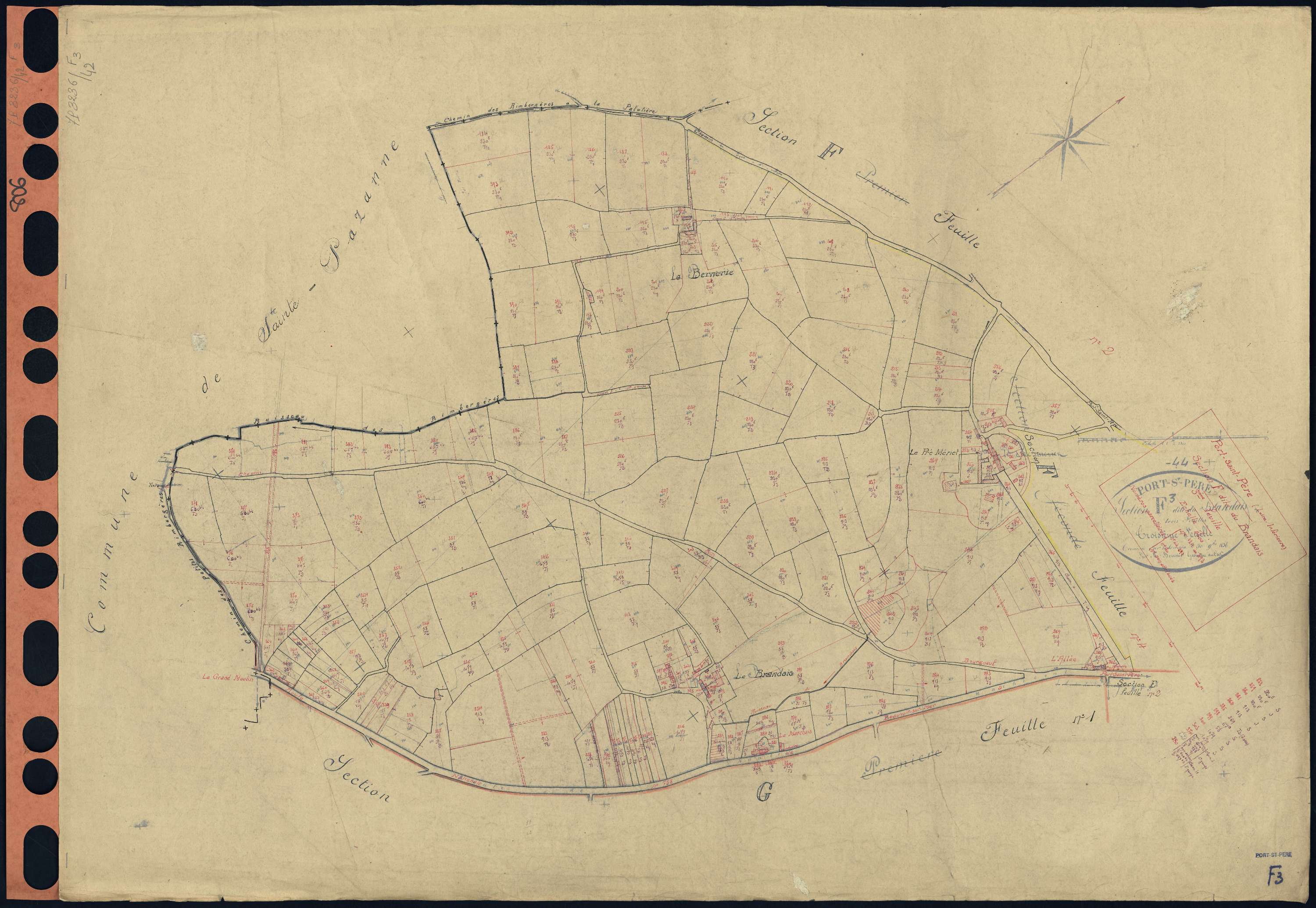 Port-Saint-Père - Section F3 Brandais (section du) . 184-393