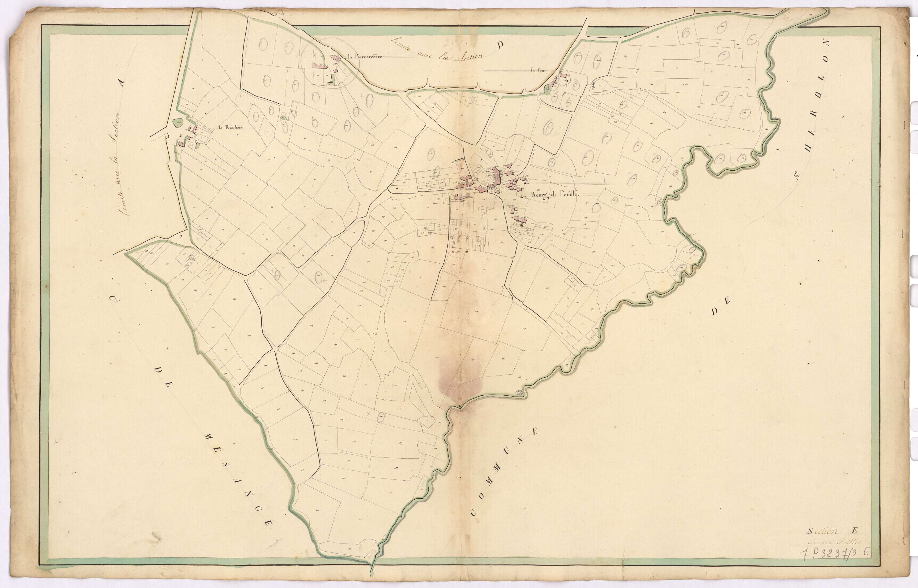 Pouillé-les-Côteaux - Section E Bourg (section du)