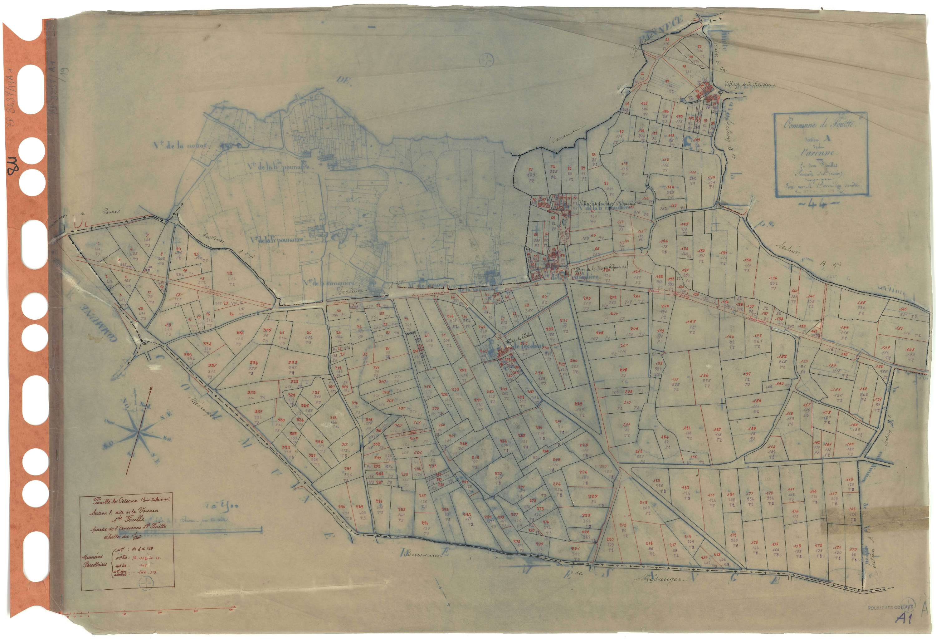 Pouillé-les-Côteaux - Section A1 Varenne (section de La) . 1-339