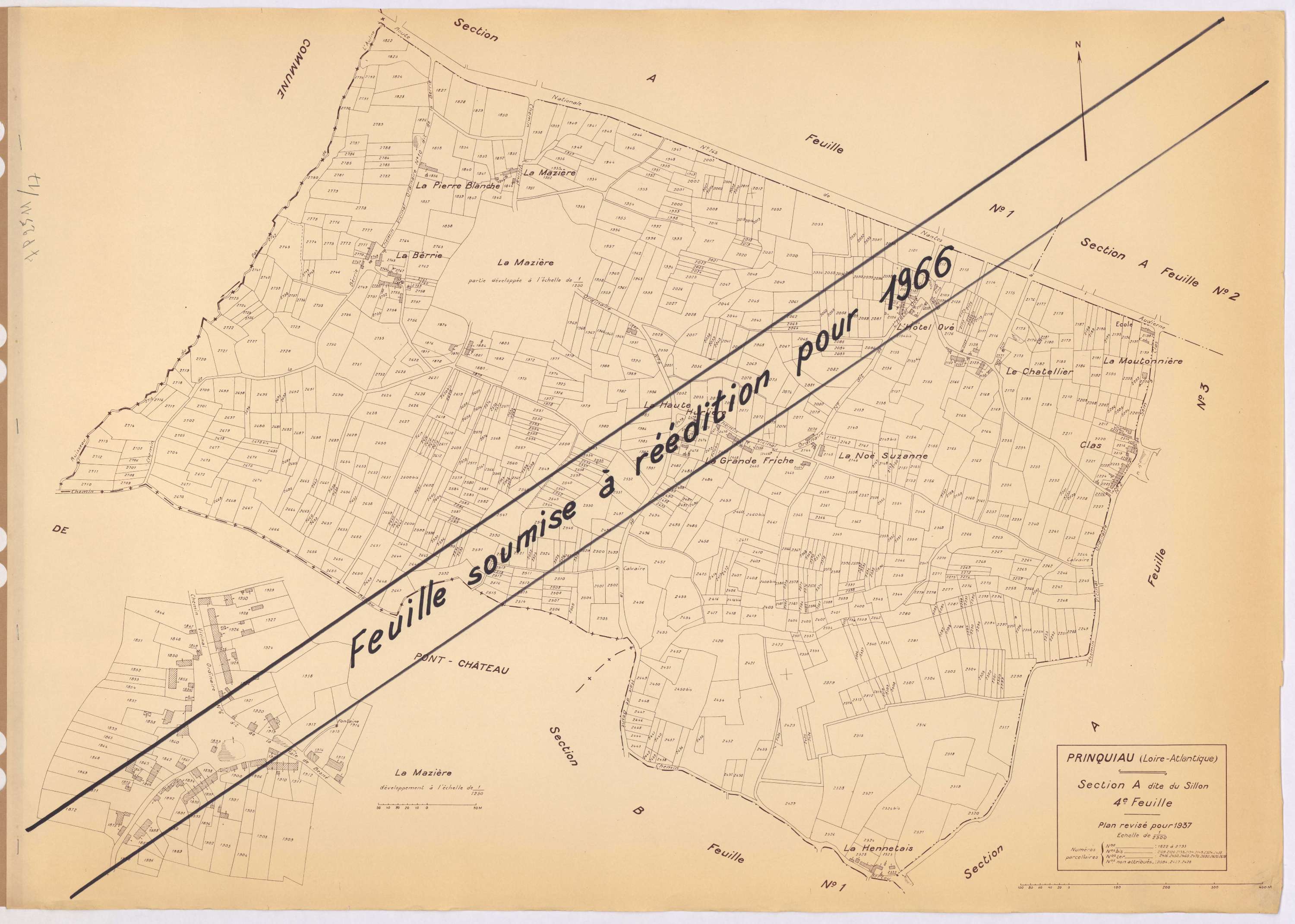 Prinquiau - Section A4 Sillon (section du) ; 1822-2793