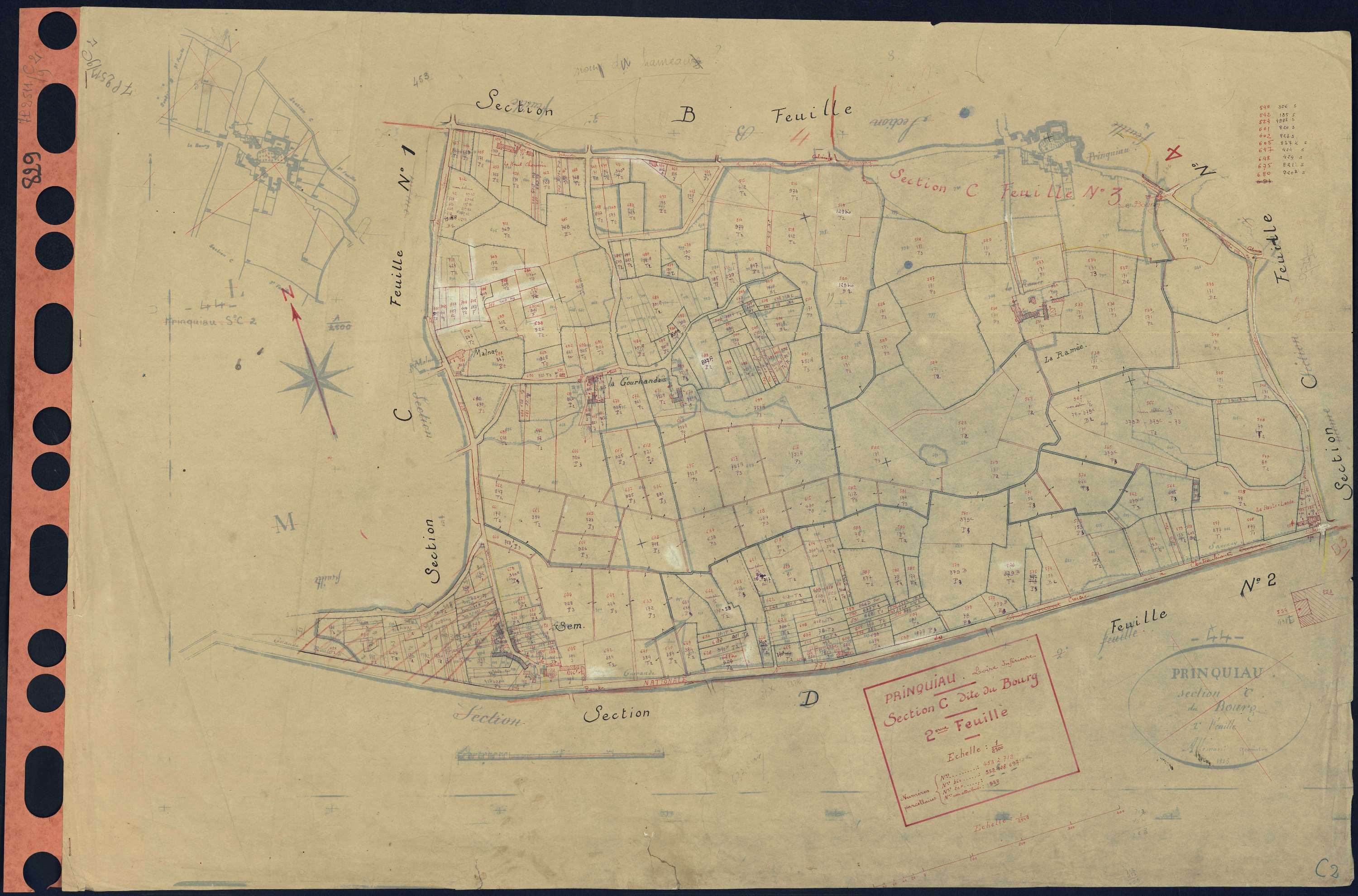 Prinquiau - Section C2 Bourg (section du) . 453-712