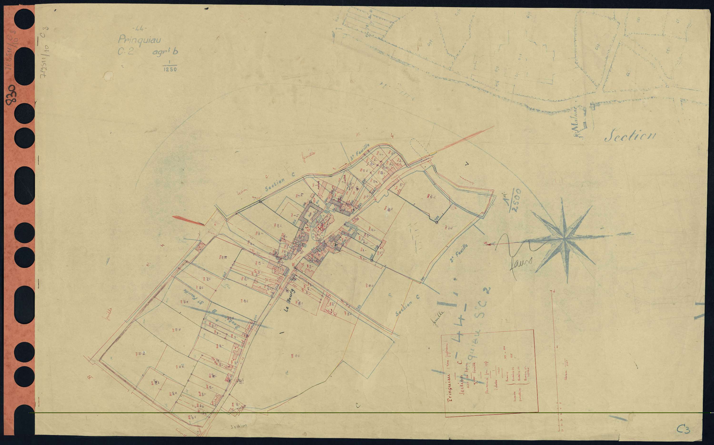 Prinquiau - Section C3 Bourg (section du) . 713-814