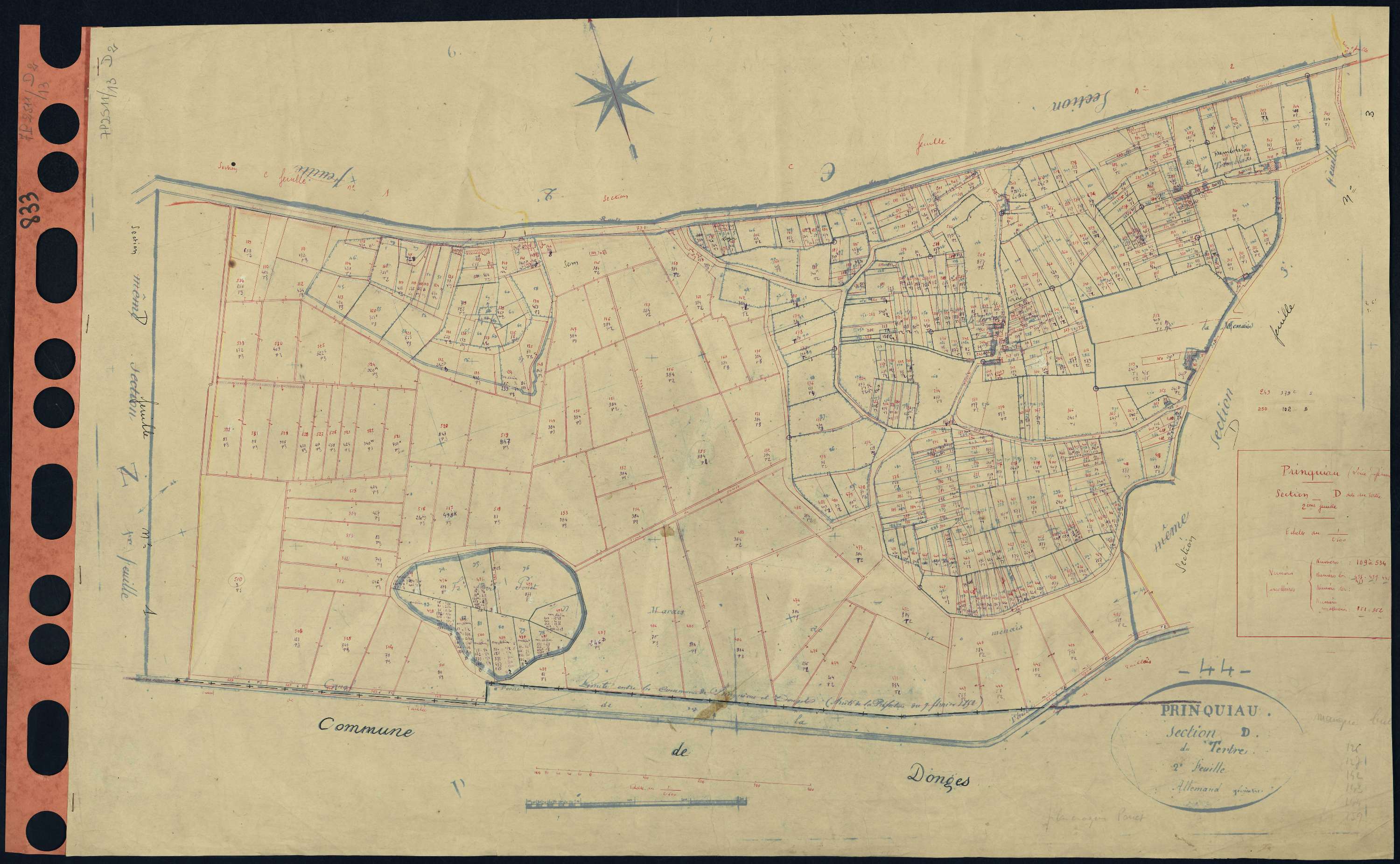 Prinquiau - Section D2 Tertre (section du) . 109-534