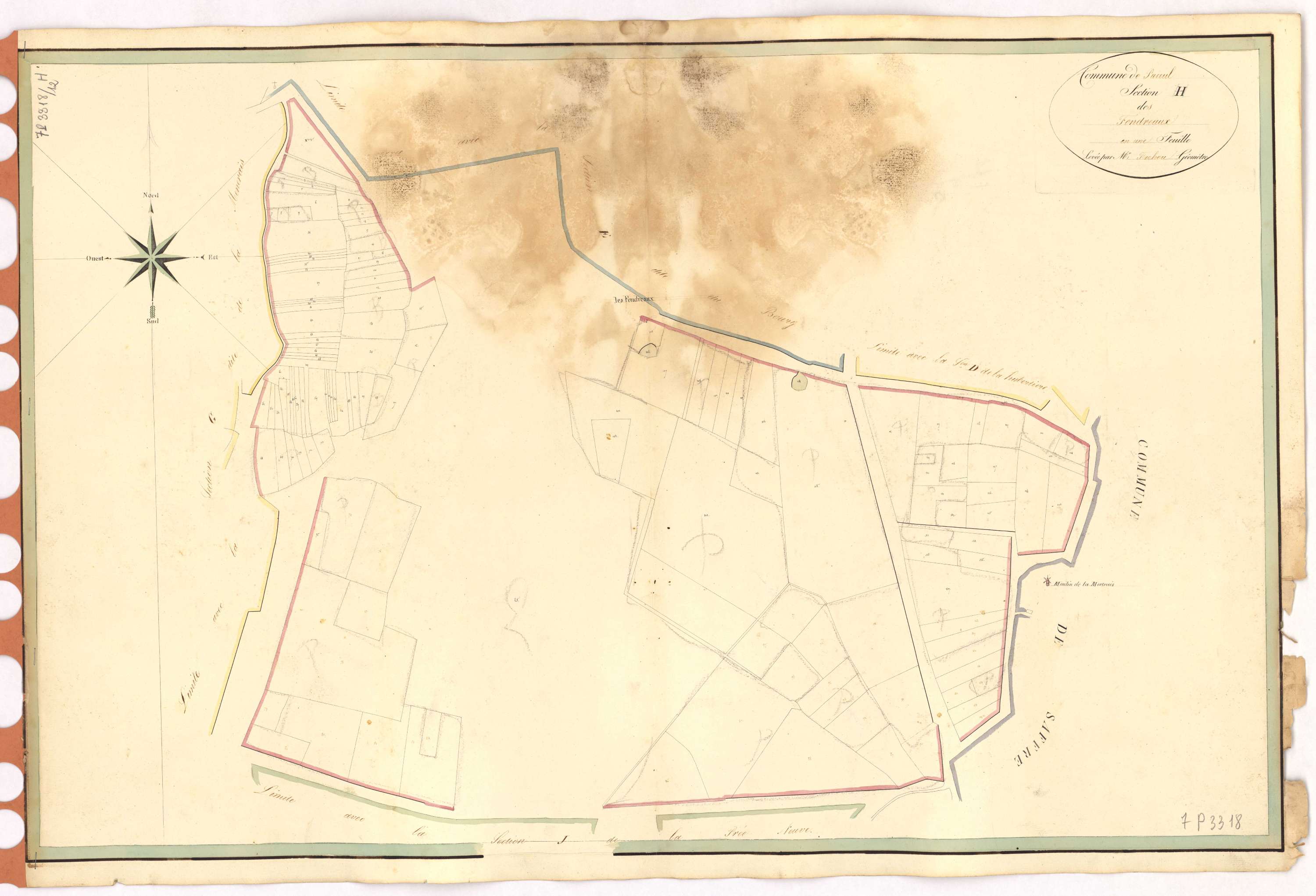 Puceul - Section H Fondreaux (section des)