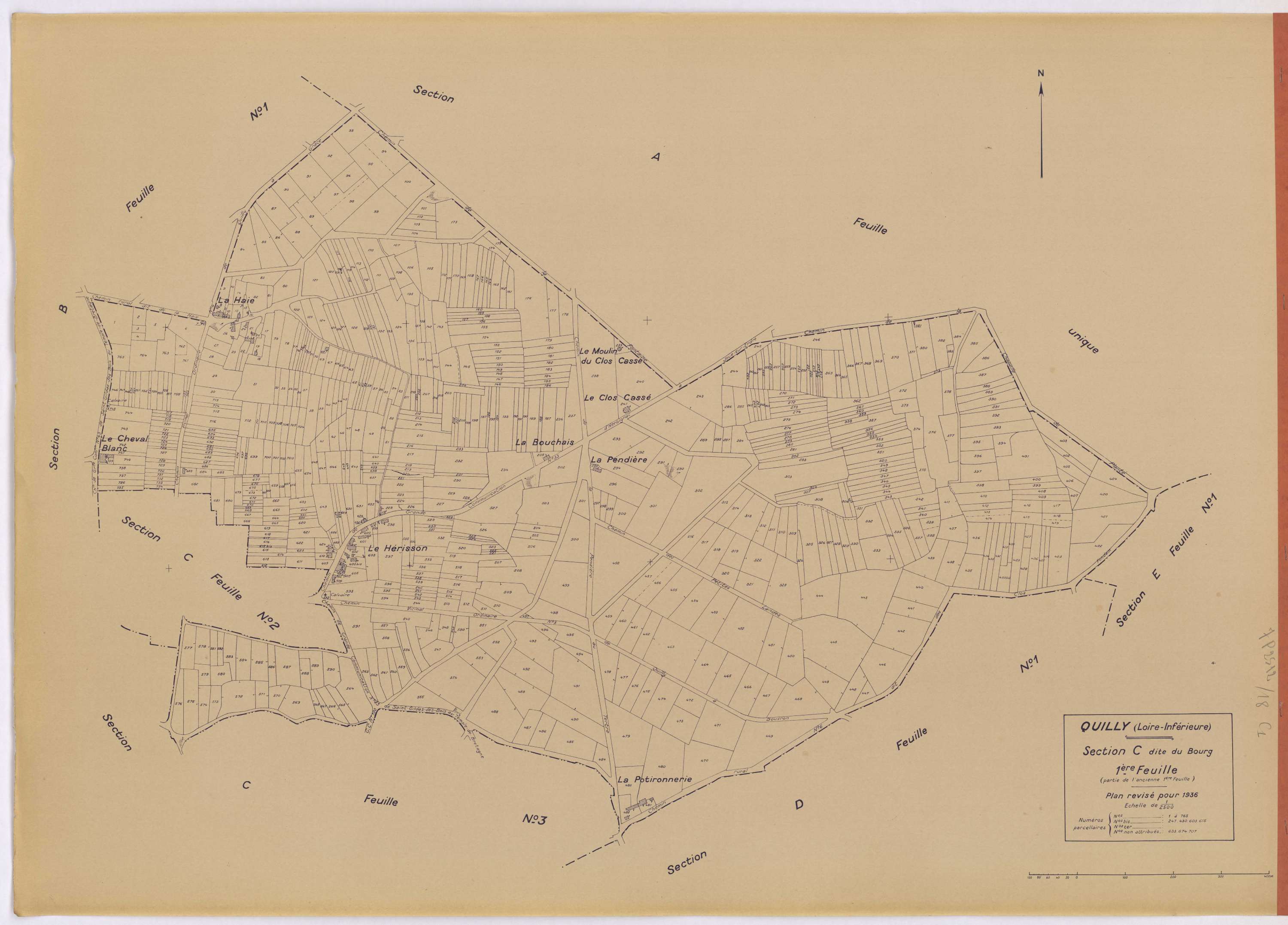 Quilly - Section C1 Bourg (section du) ; 1-765
