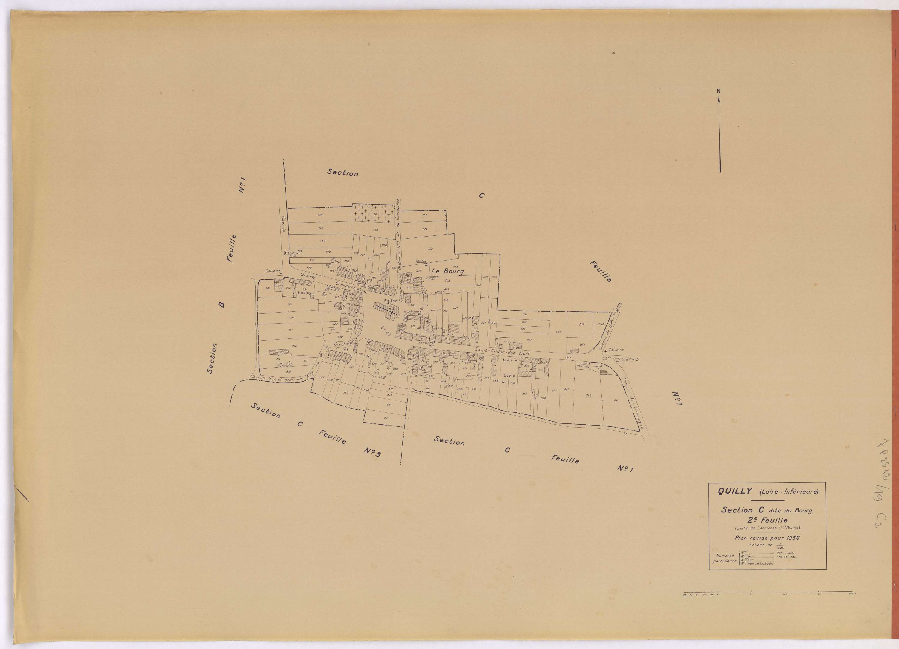 Quilly - Section C2 Bourg (section du) ; 766-933