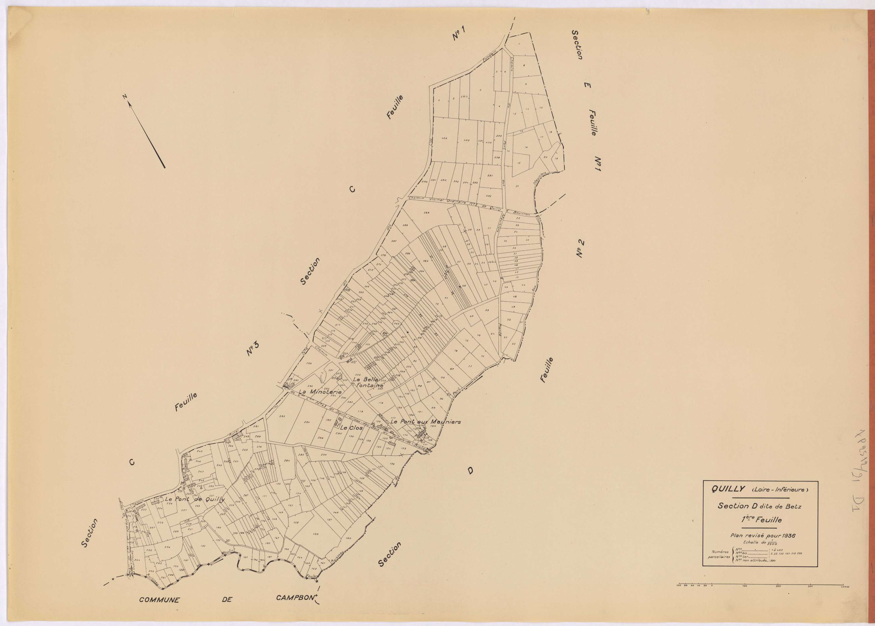 Quilly - Section D1 Betz (section de) ; 1-403