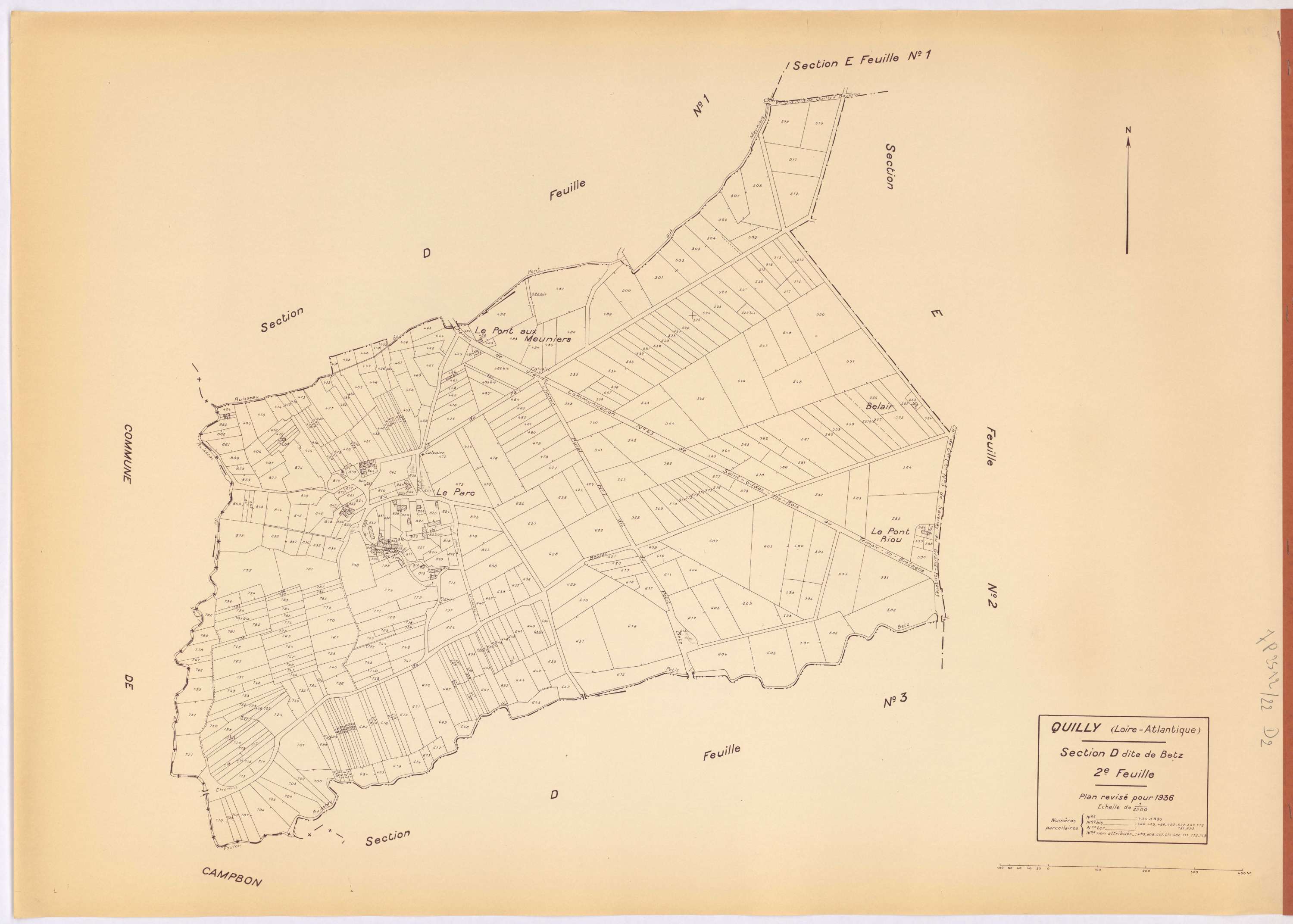 Quilly - Section D2 Betz (section de) ; 404-885