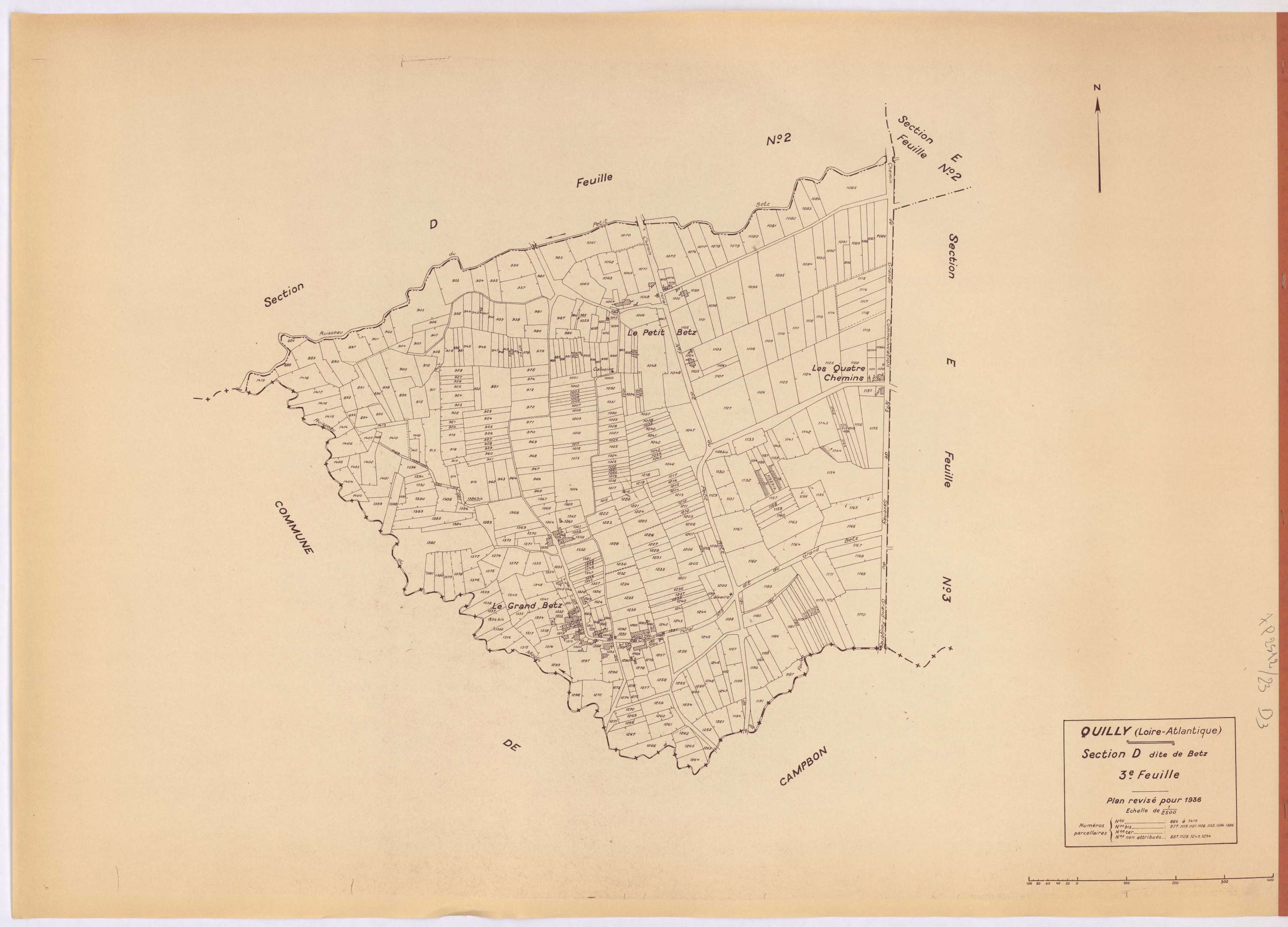 Quilly - Section D3 Betz (section de) ; 886-1419
