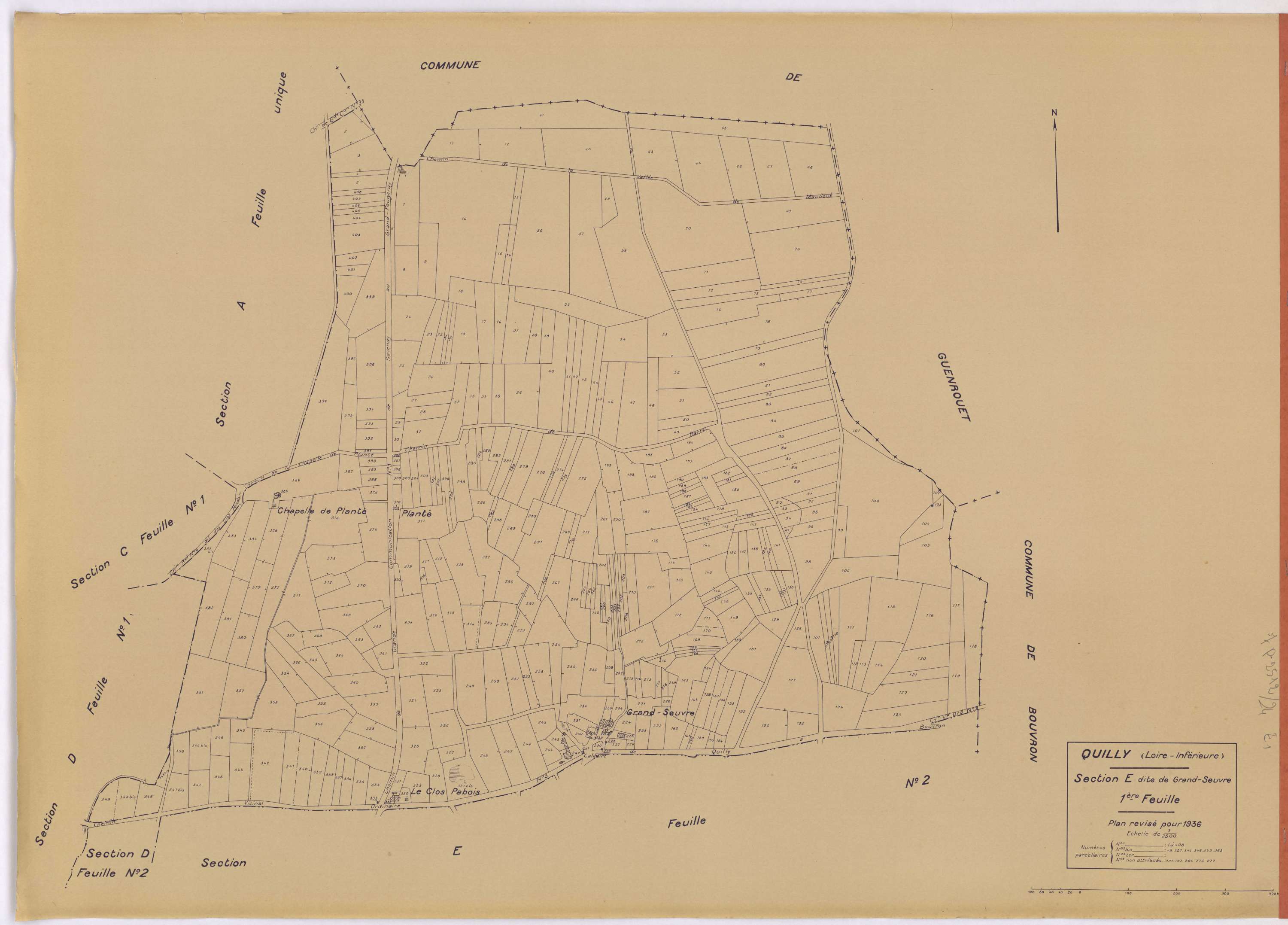 Quilly - Section E1 Grand-Seuvre (section de) ; 1-408