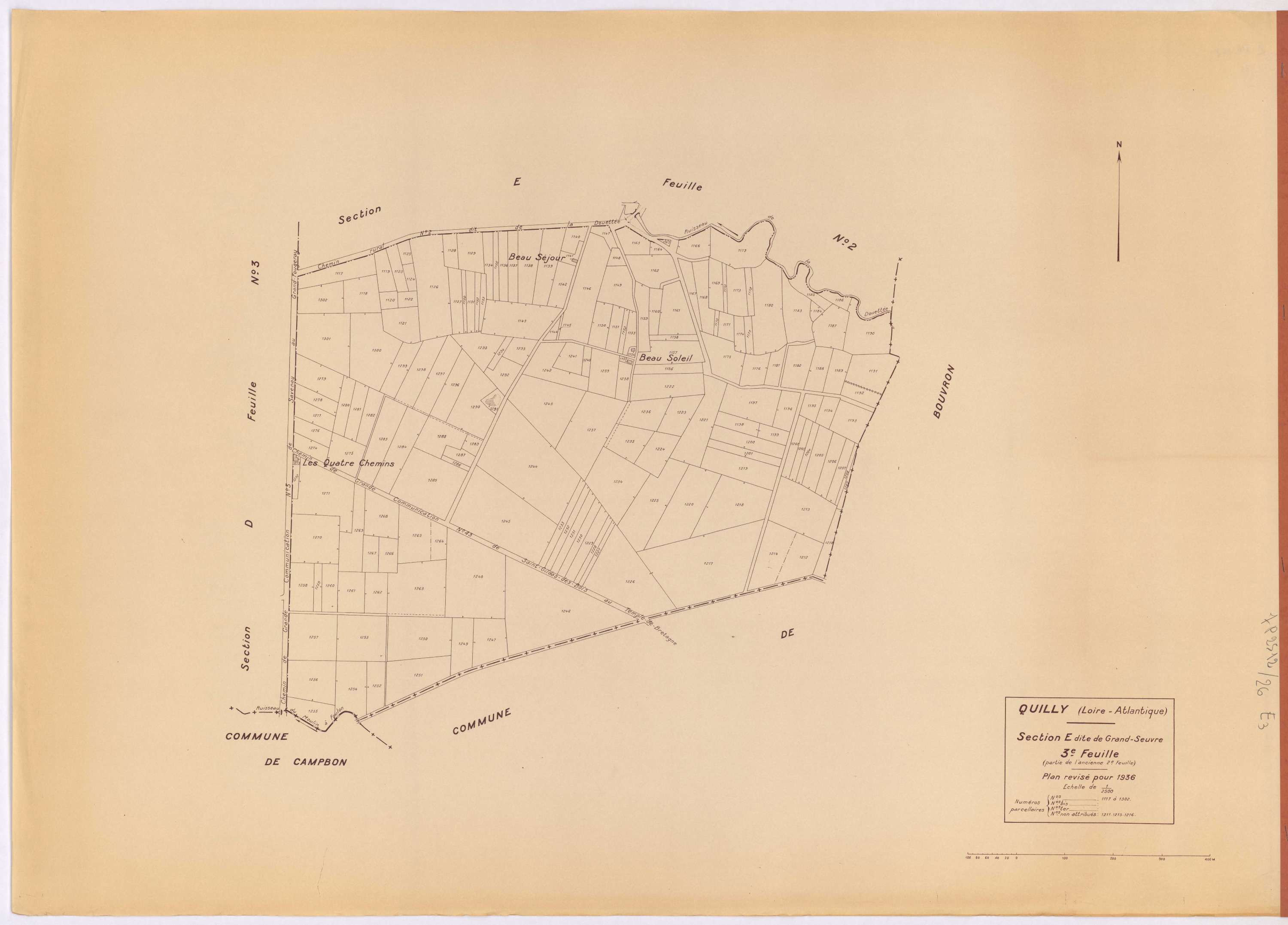 Quilly - Section E3 Grand-Seuvre (section de) ; 1117-1302