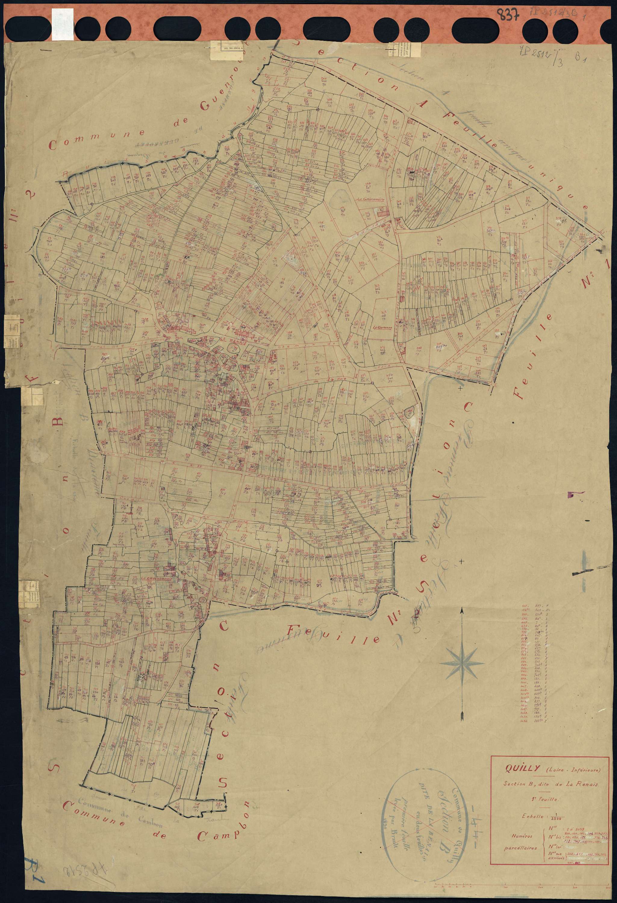 Quilly - Section B1 Renais (section de La) . 1-1053