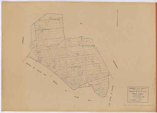 Quilly - Section A Landes (section des) ; 1-738