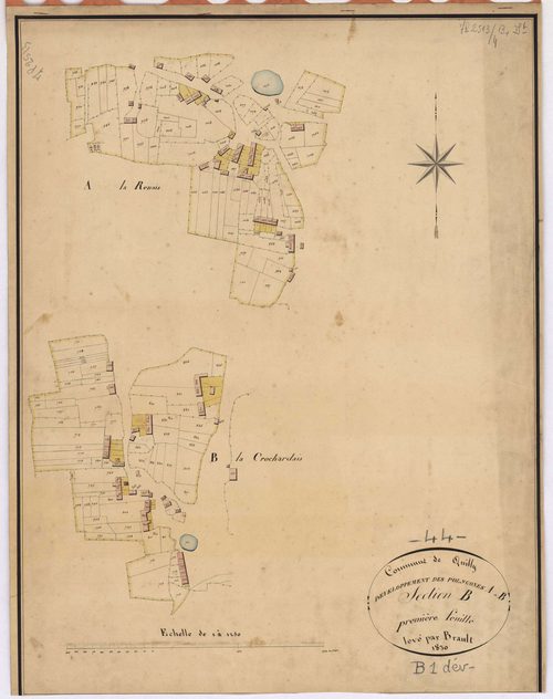 Quilly - Section B1 (développement) Renais (section de La) ; développement des villages de La Renais et de La Crochardais