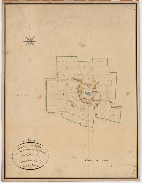 Quilly - Section C1 (développement) Bourg (section du) ; développement du Bourg