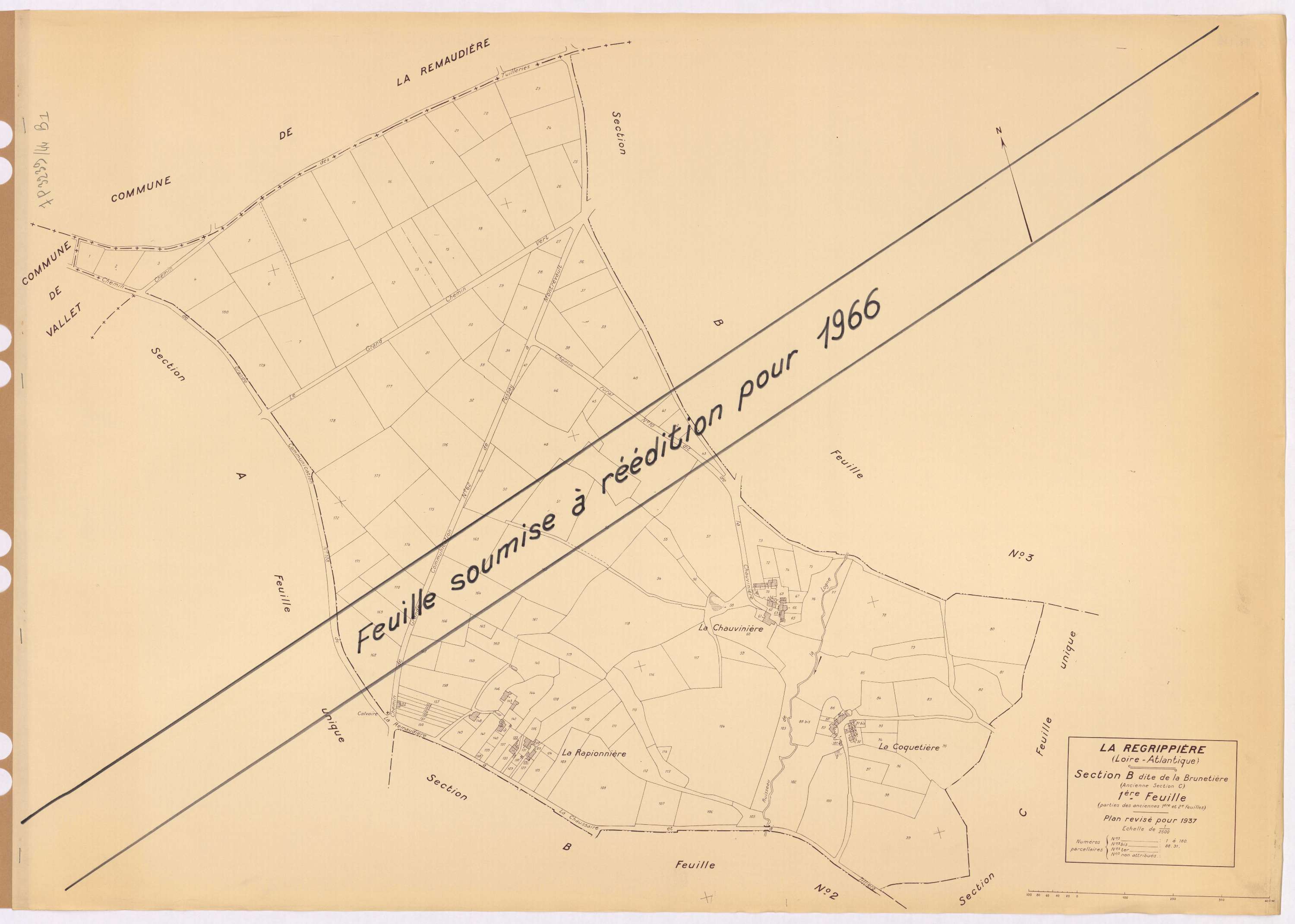 La Regrippière - Section B1 Brunetière (section de La) ; 1-180