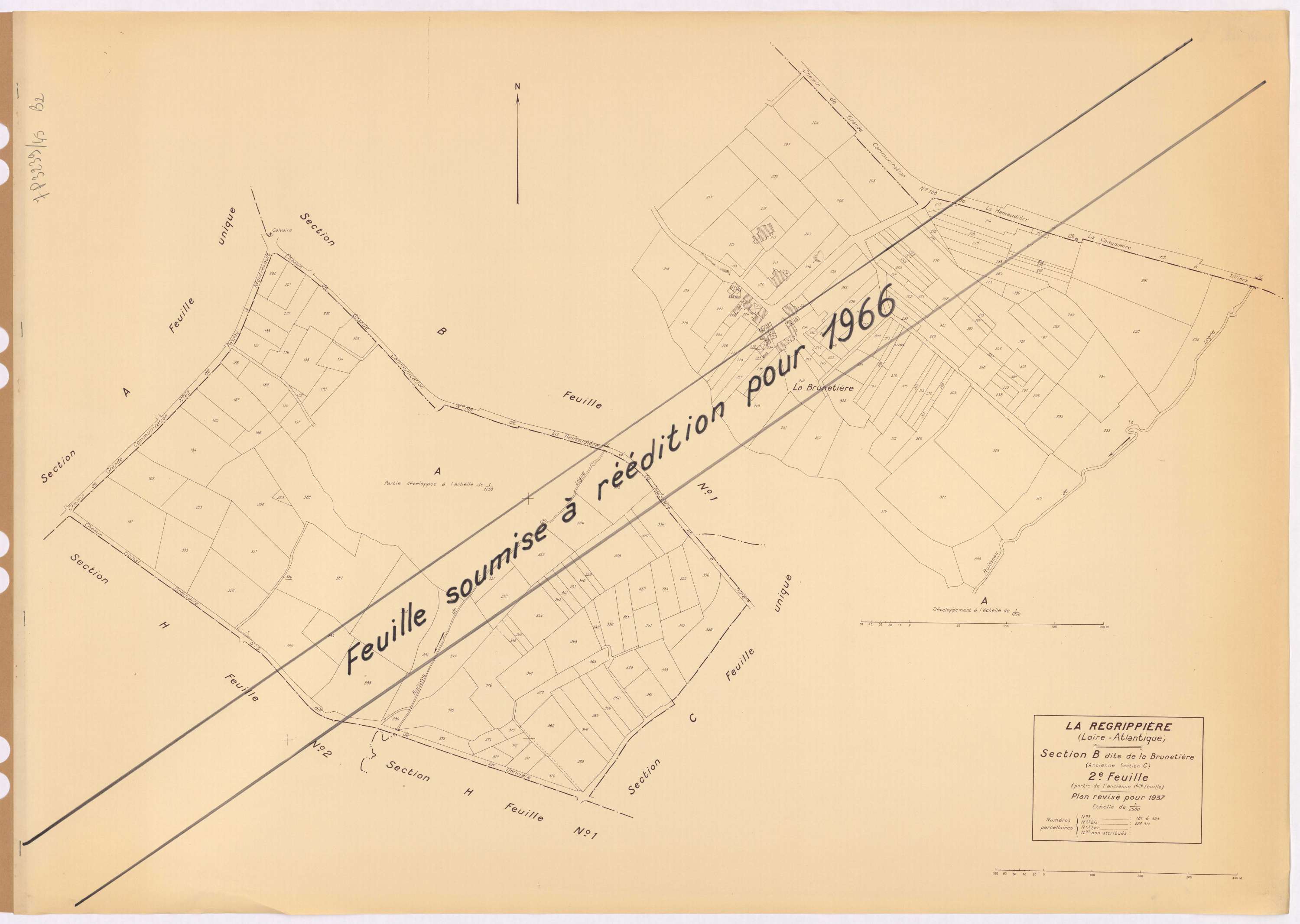 La Regrippière - Section B2 Brunetière (section de La) ; 181-393