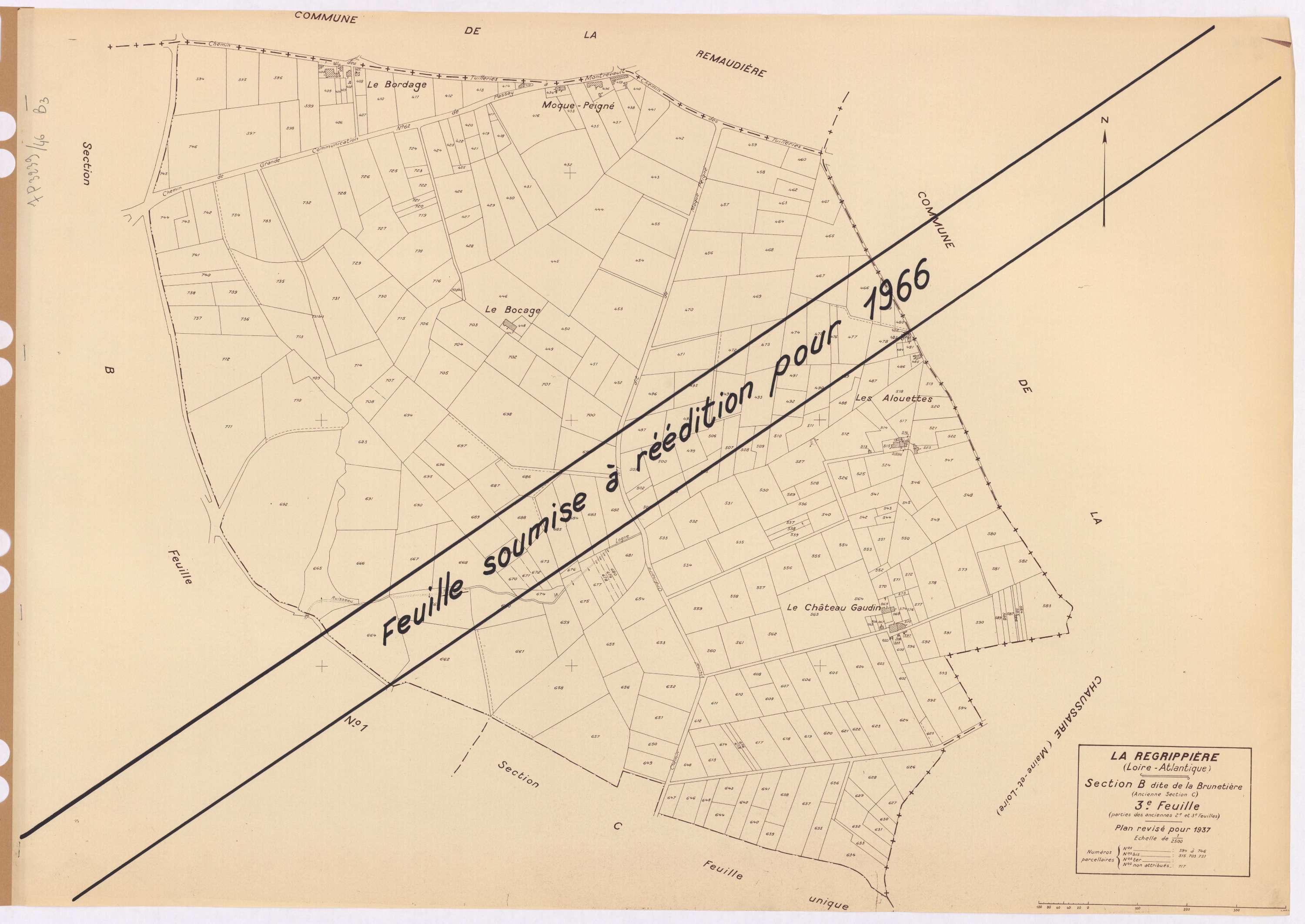 La Regrippière - Section B3 Brunetière (section de La) ; 394-746