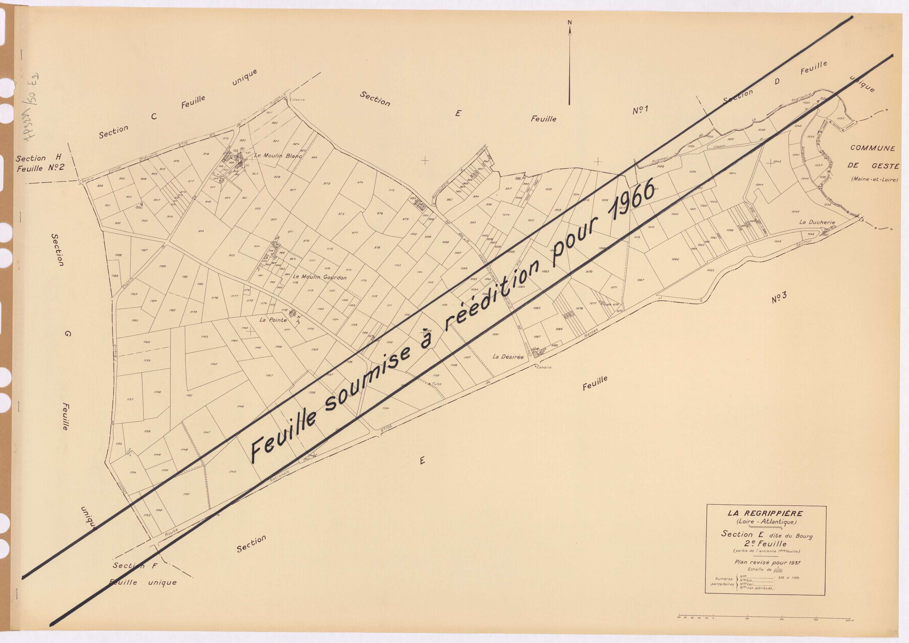 La Regrippière - Section E2 Bourg (section du) ; 899-1189