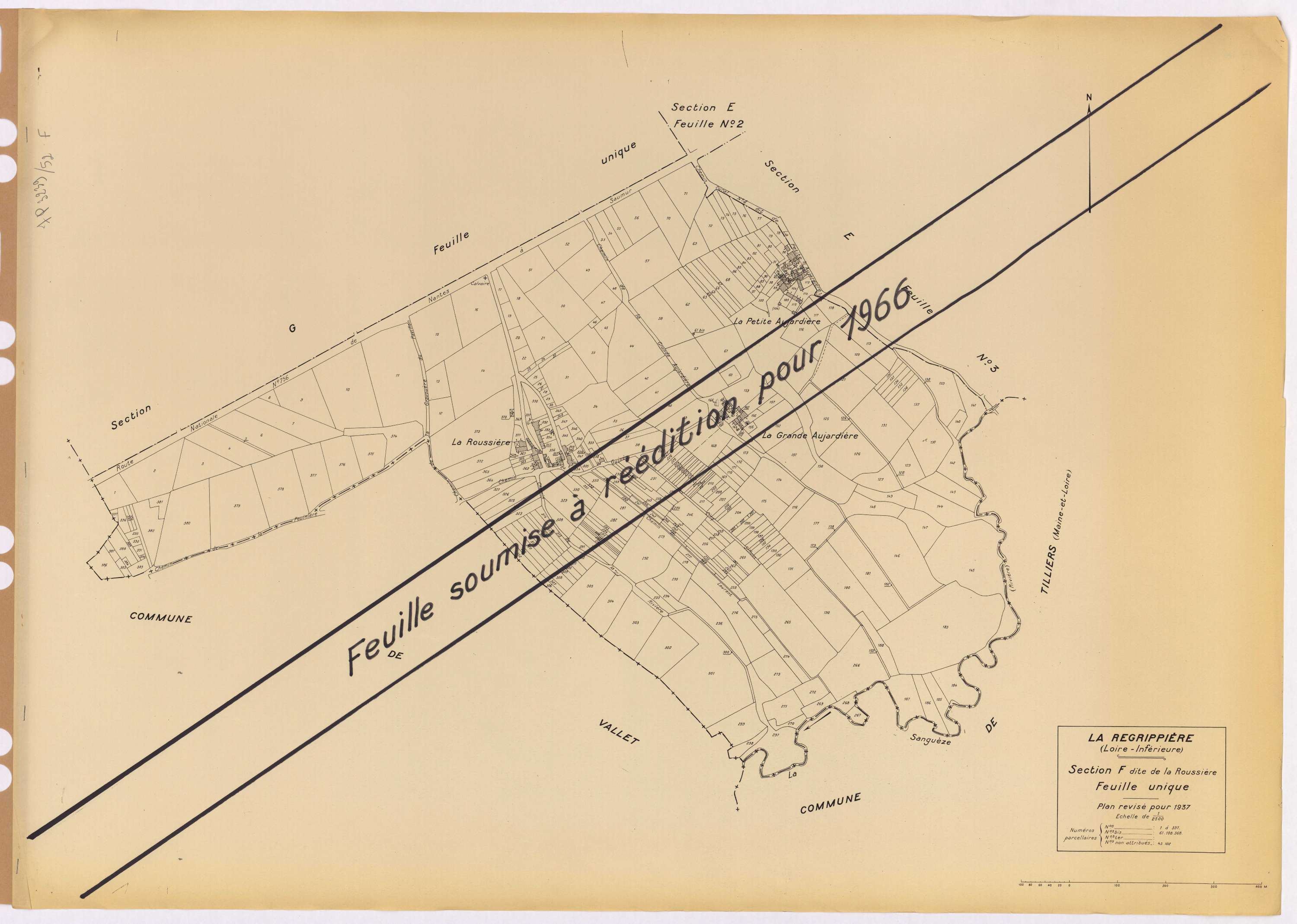 La Regrippière - Section F Roussière (section de La) ; 1-397