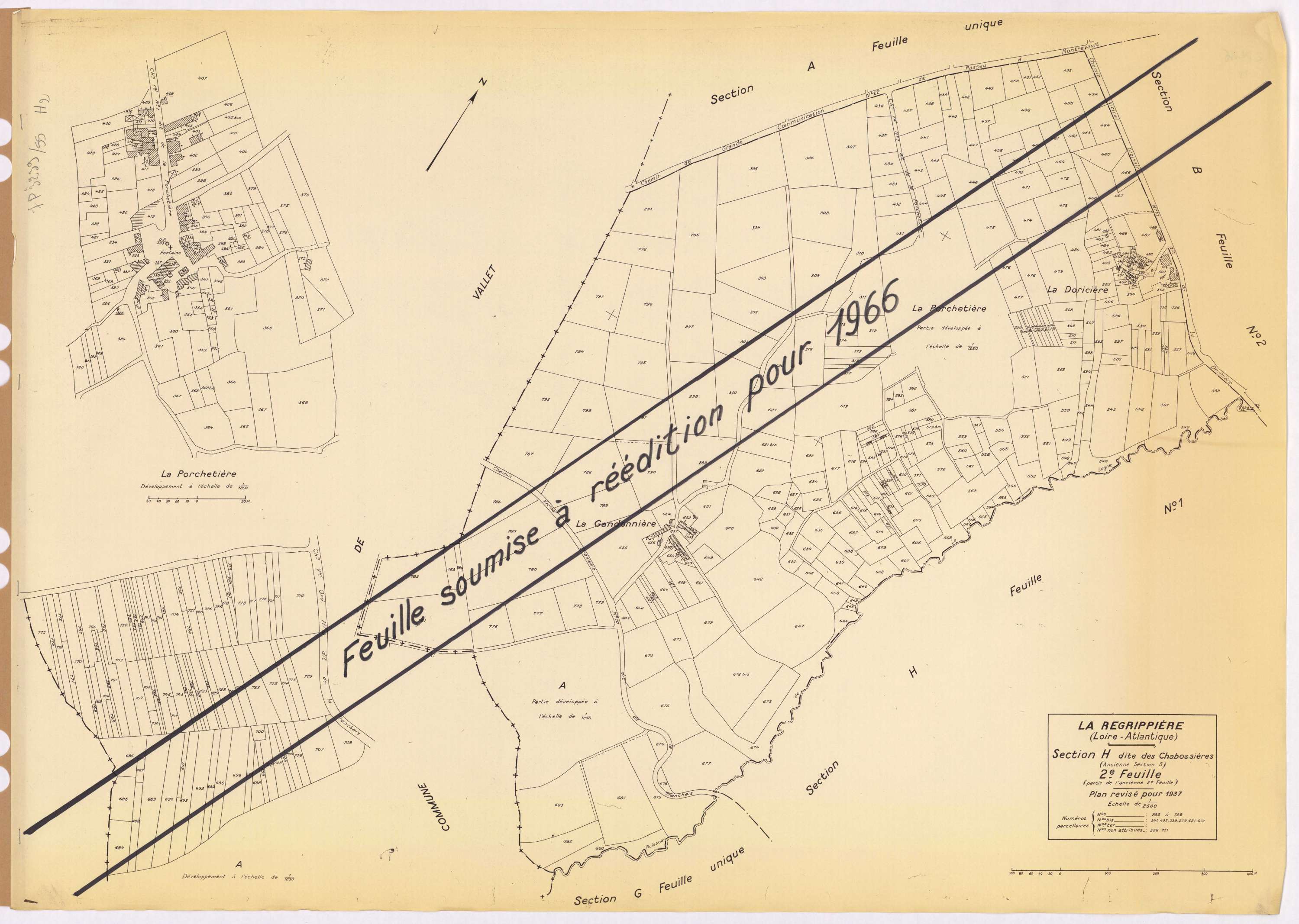 La Regrippière - Section H2 Chabossières (section des) ; 295-798