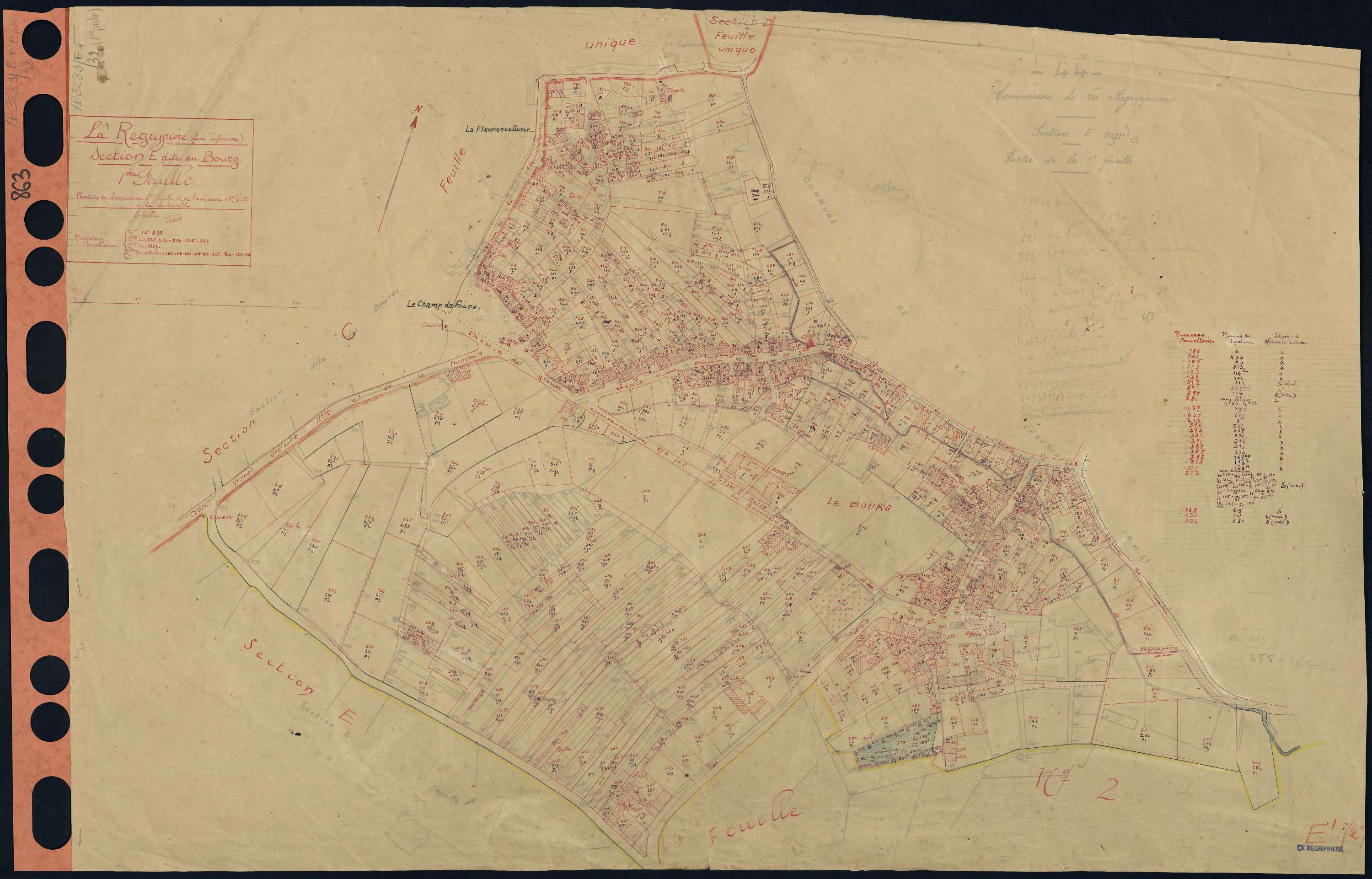 La Regrippière - Section E1 Bourg (section du) . 1-898