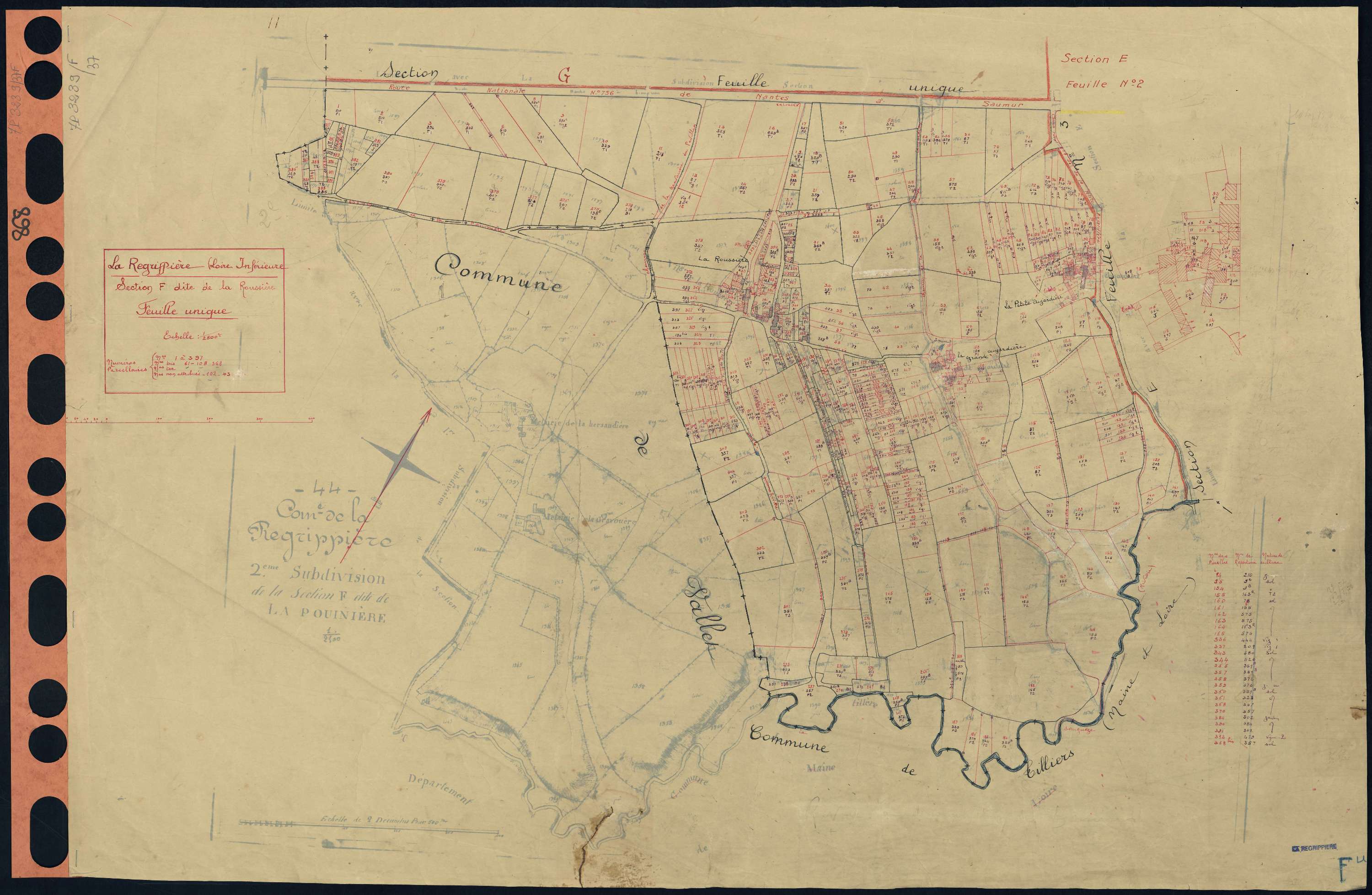 La Regrippière - Section F Roussière (section de La) . 1-397