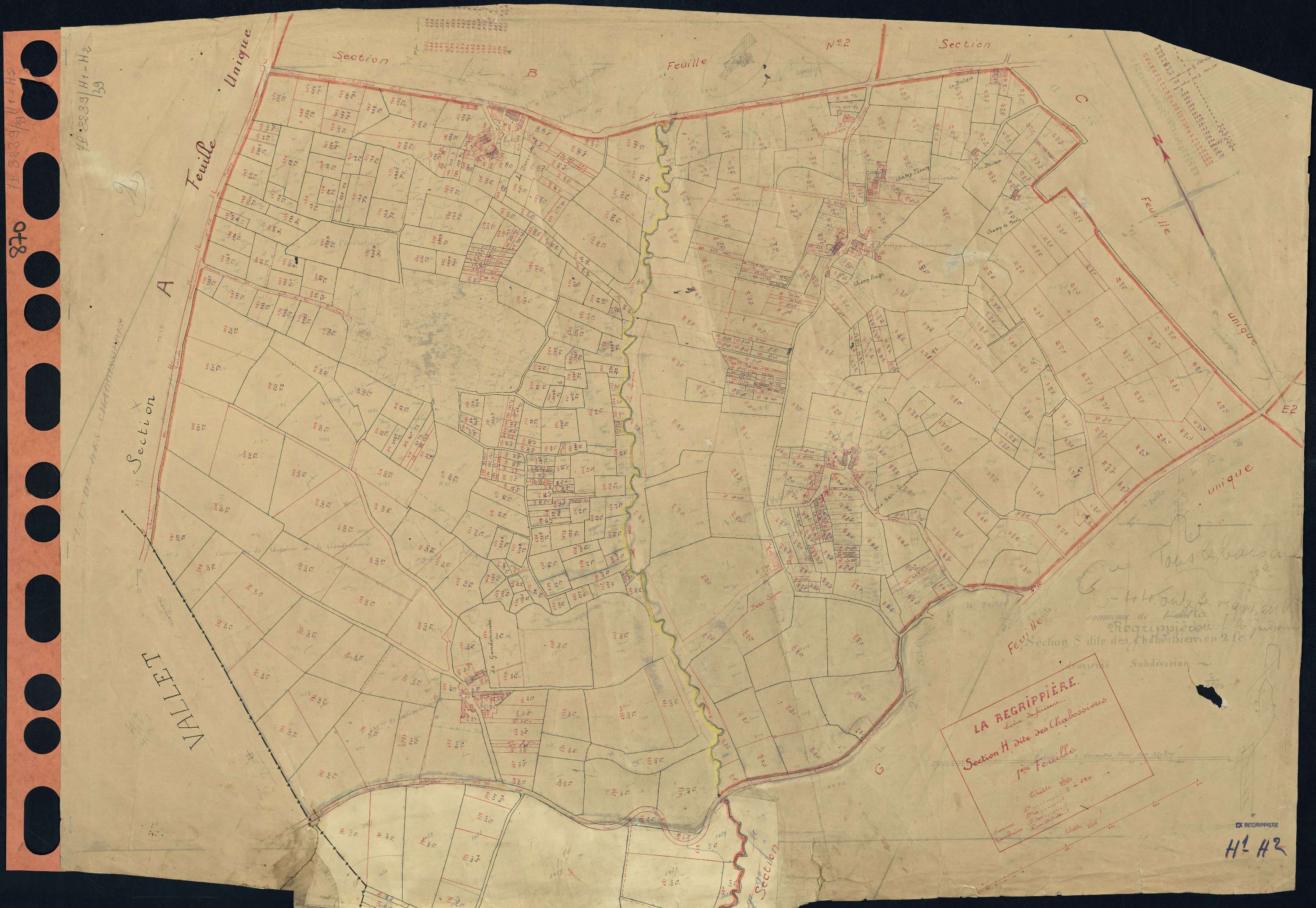 La Regrippière - Section H1 H2 Chabossières (section des) . 1-294 . 295-798