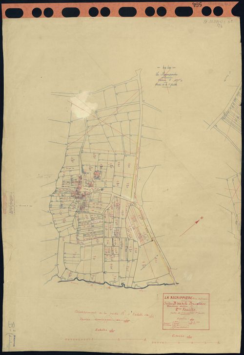 La Regrippière - Section B2 (développement) Brunetière (section de La) . 181-393 . développement du village de La Brunetière