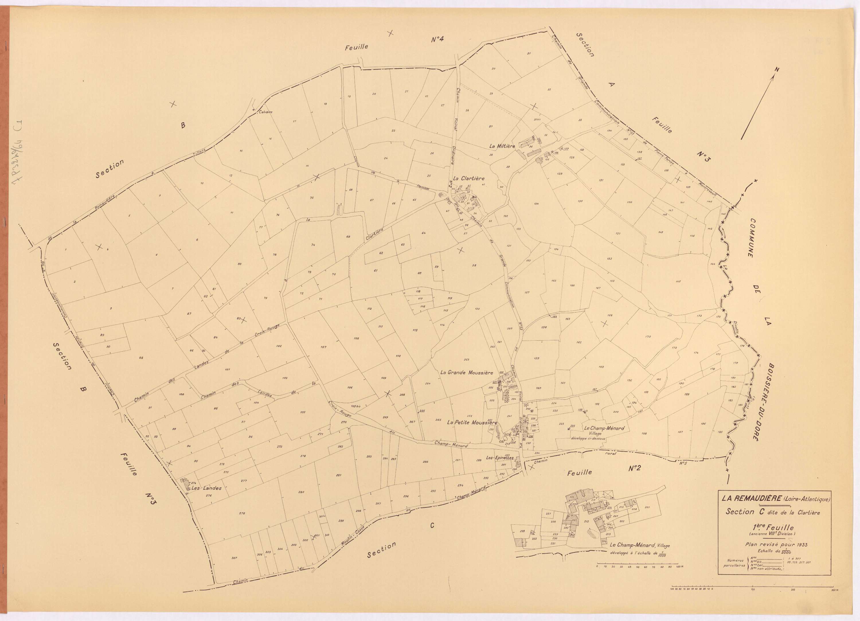 La Remaudière - Section C1 Clartière (section de La) ; 1-307