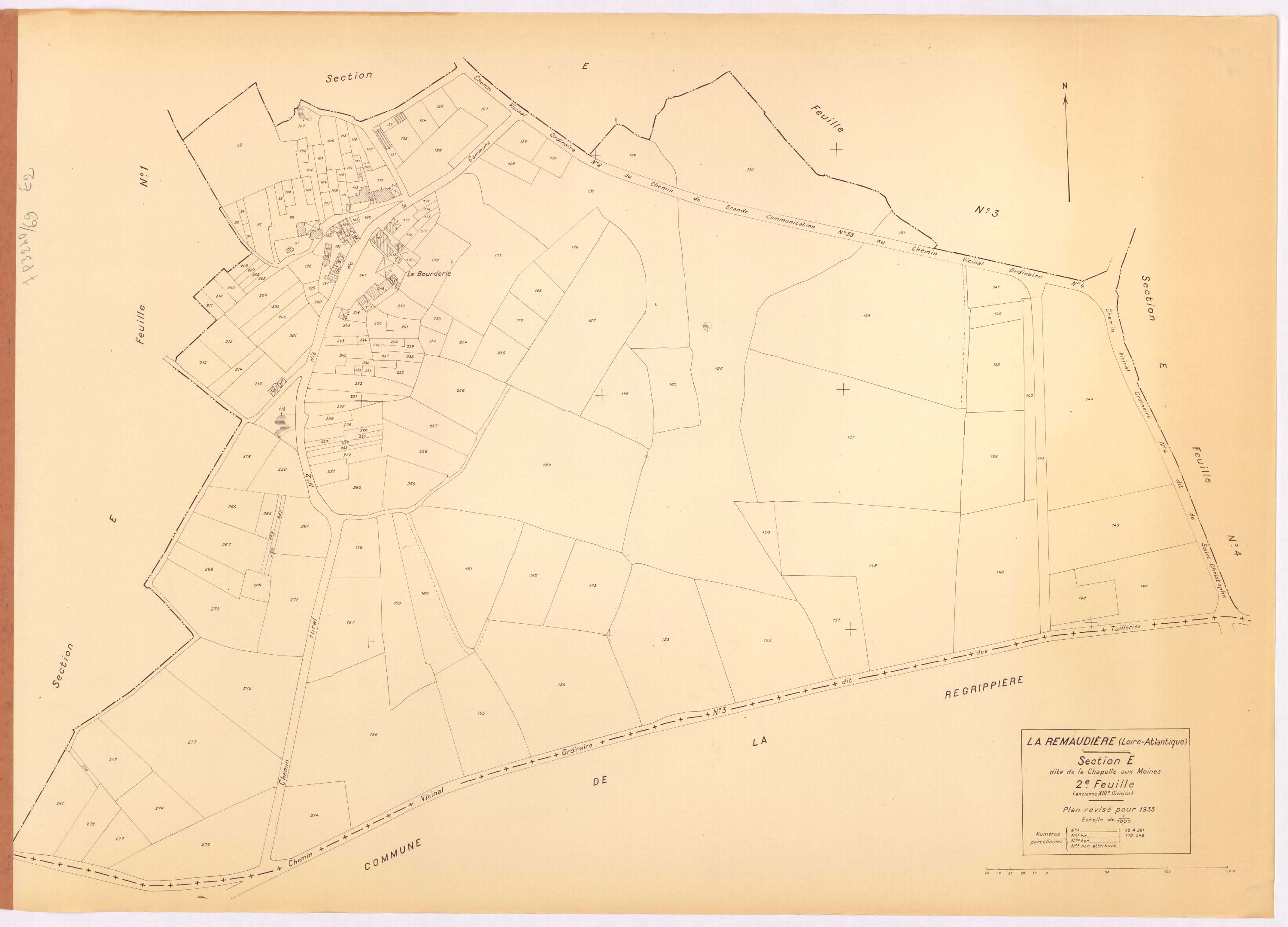 La Remaudière - Section E2 Chapelle aux Moines (section de La) ; 92-281