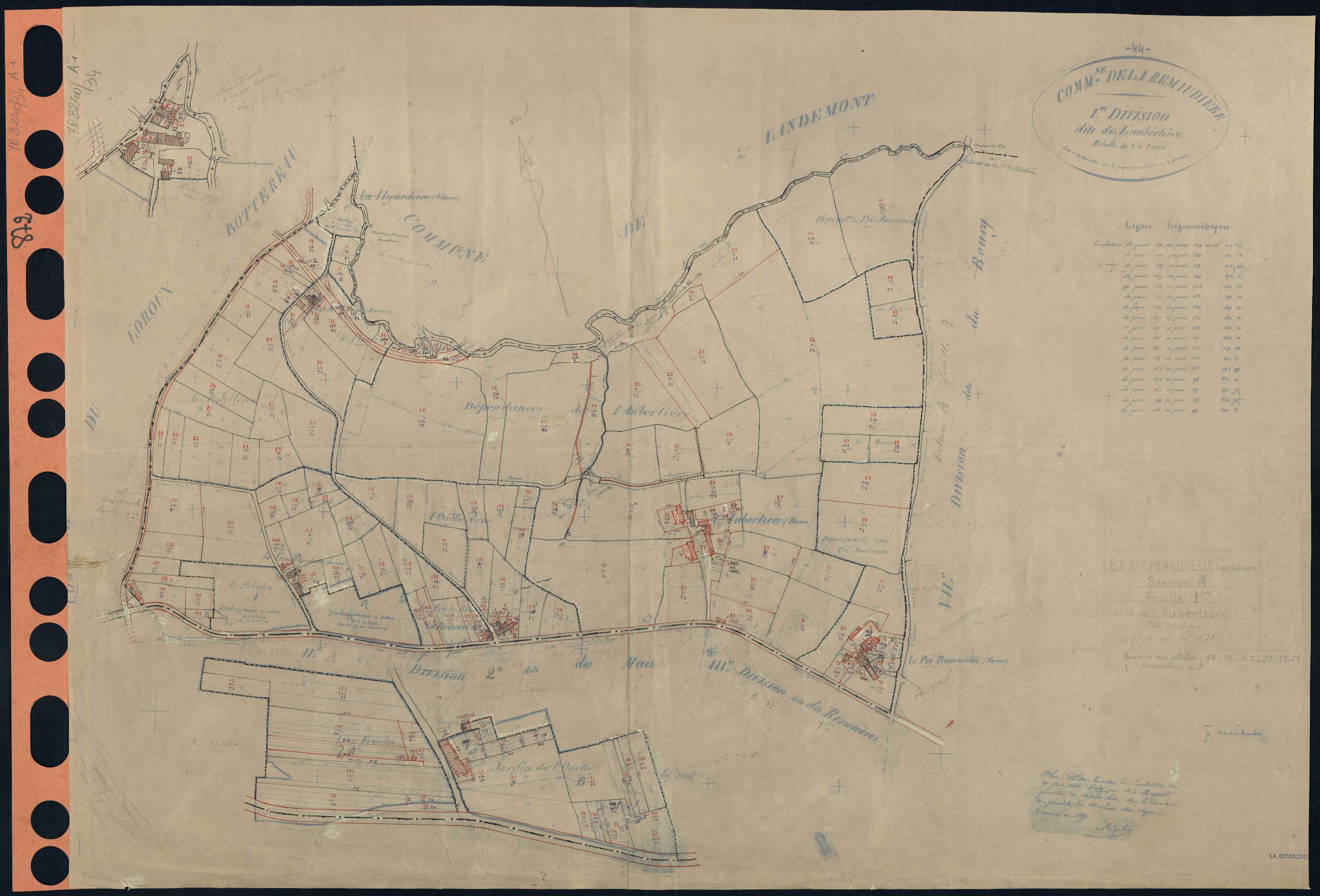 La Remaudière - Section A1 Aubertière (section de l') . 1-171