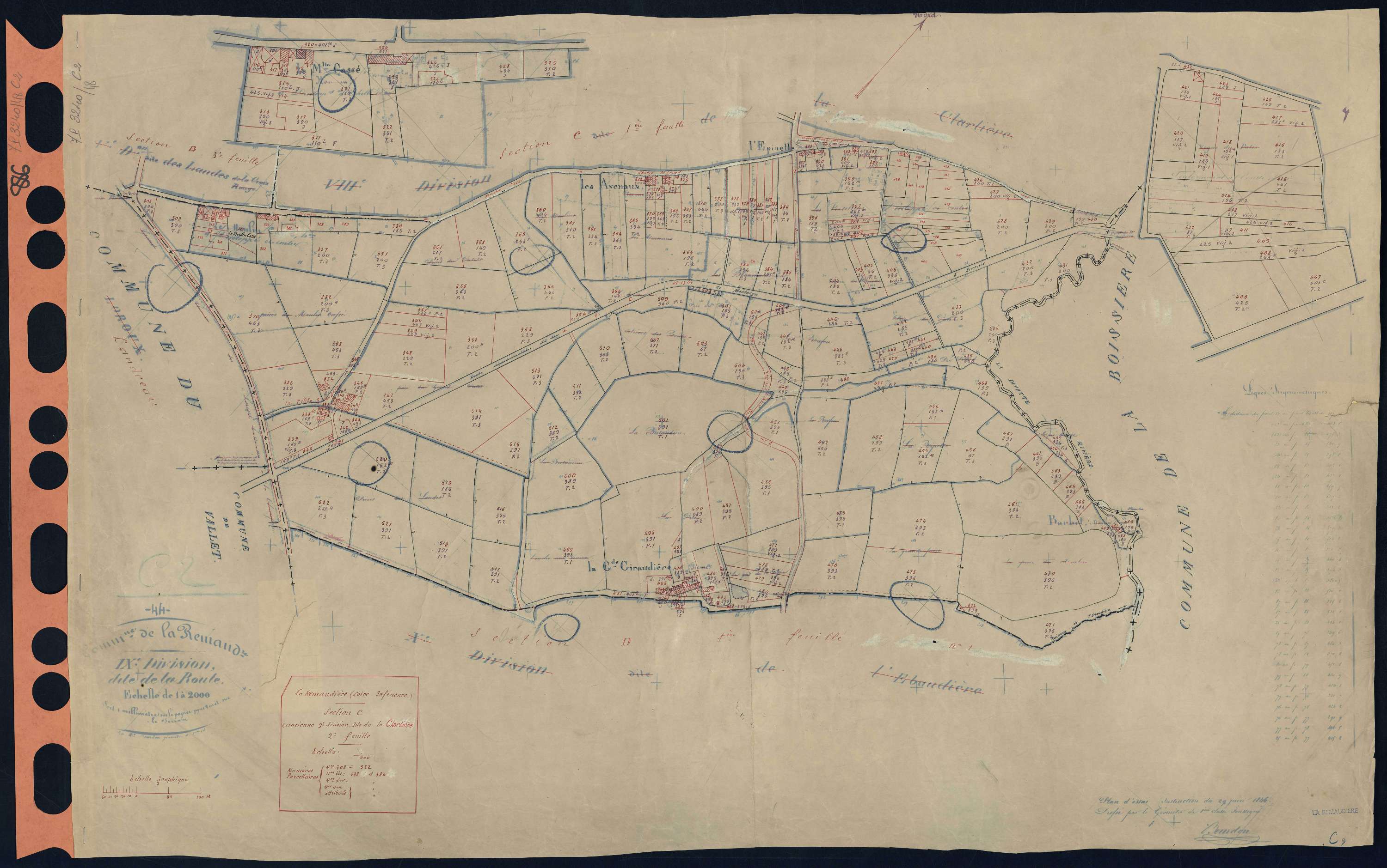 La Remaudière - Section C2 Clartière (section de La) . 308-522