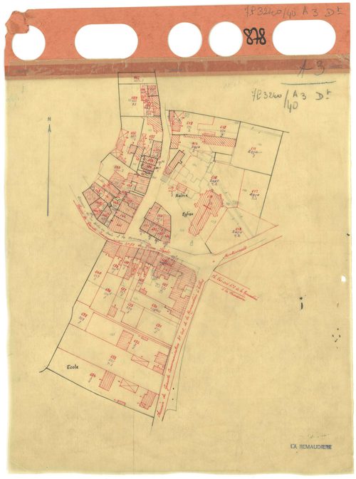 La Remaudière - Section A3 (développement) Bourg (section du) . 469-711 . développement du Bourg