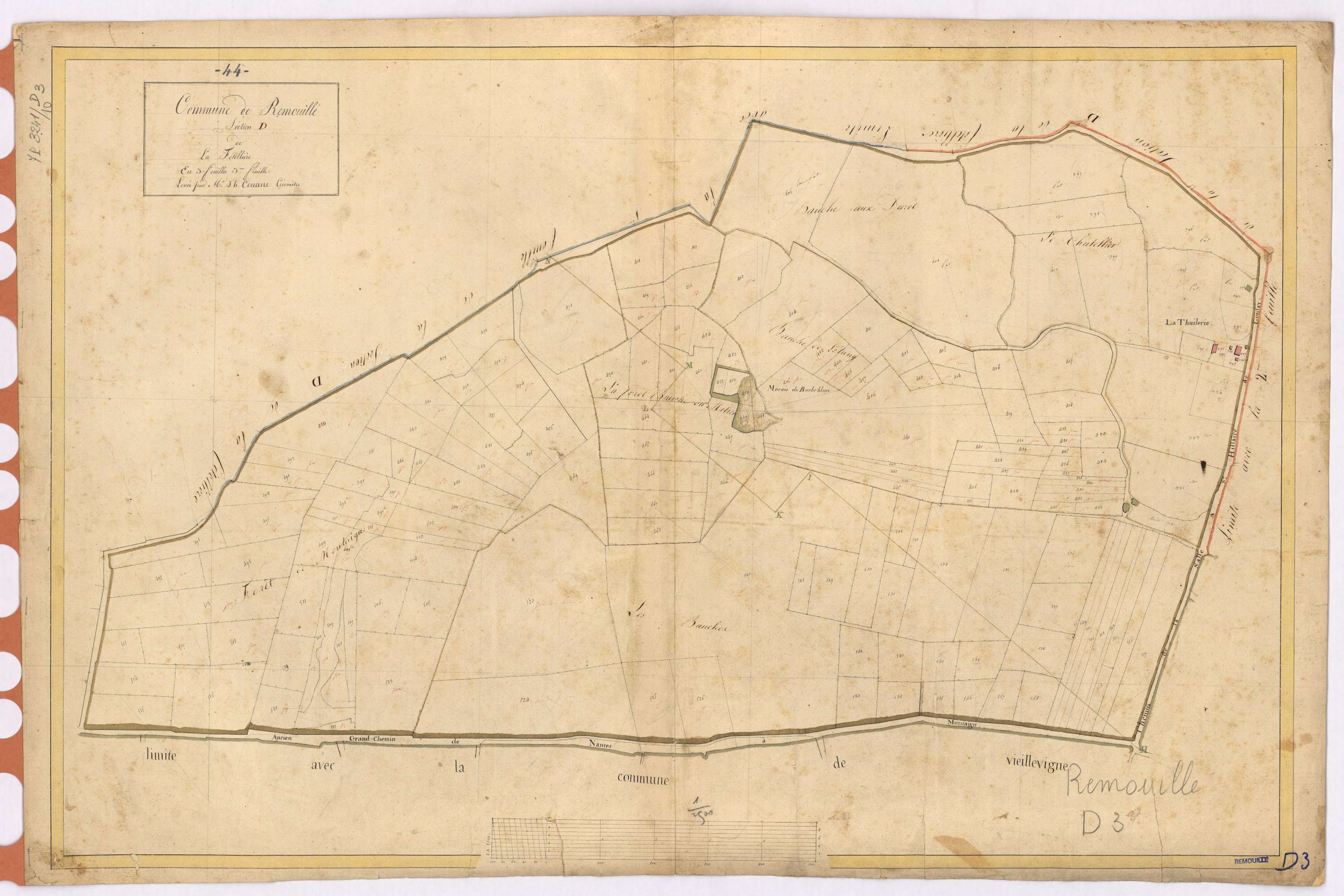 Remouillé - Section D3 Fétellière (section de La)