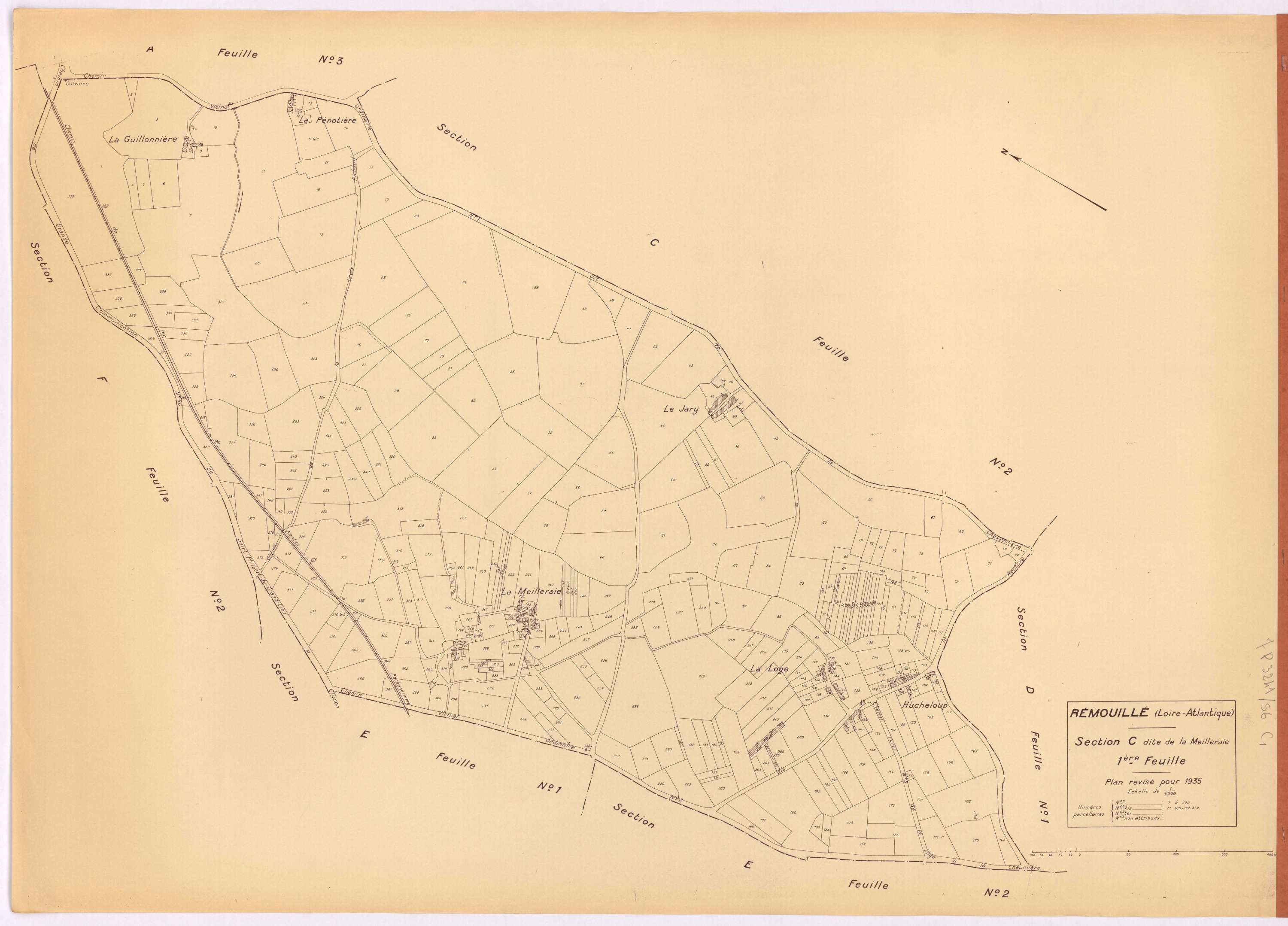 Remouillé - Section C1 Meilleraie (section de La) ; 1-389