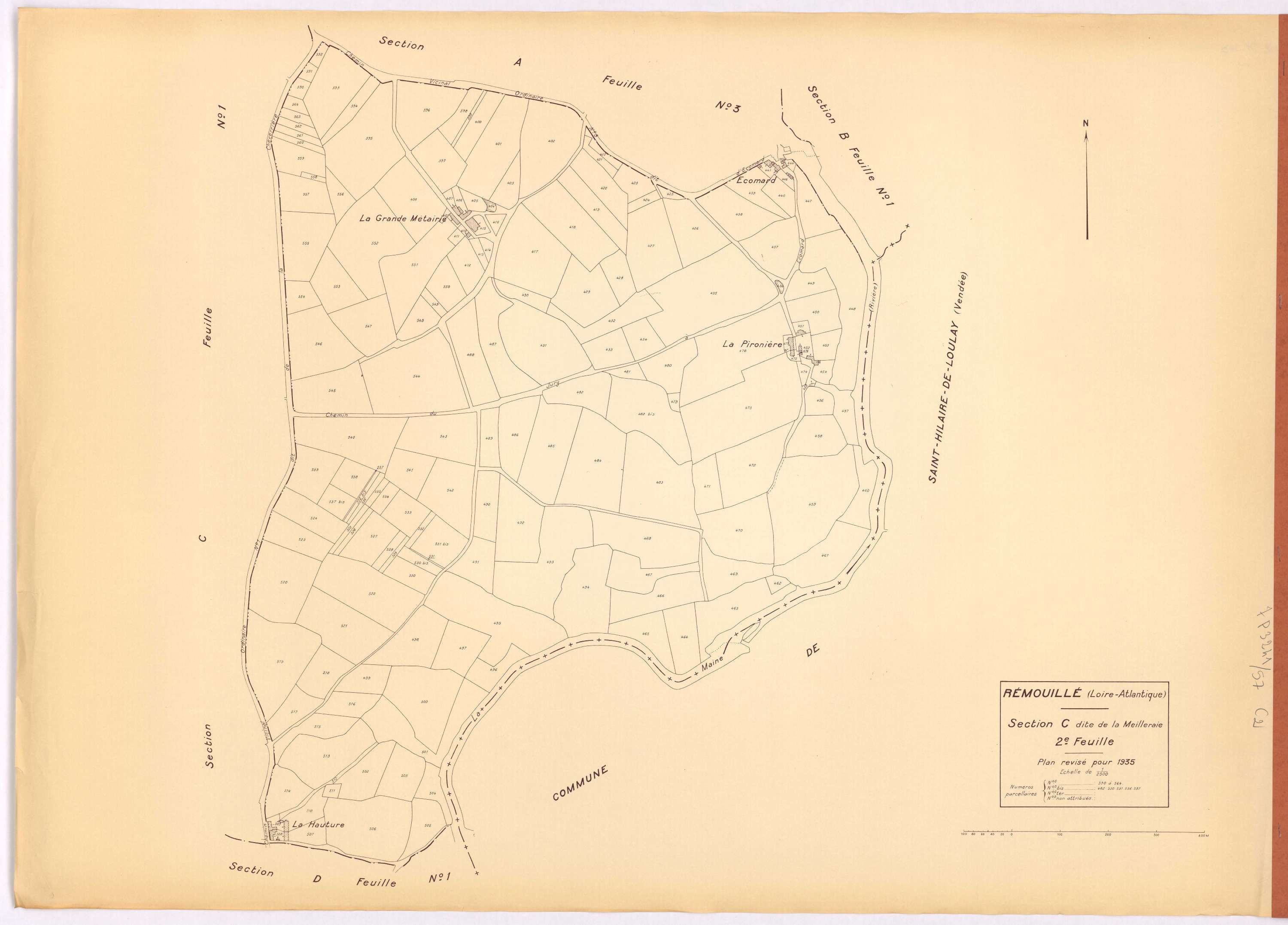 Remouillé - Section C2 Meilleraie (section de La) ; 390-564