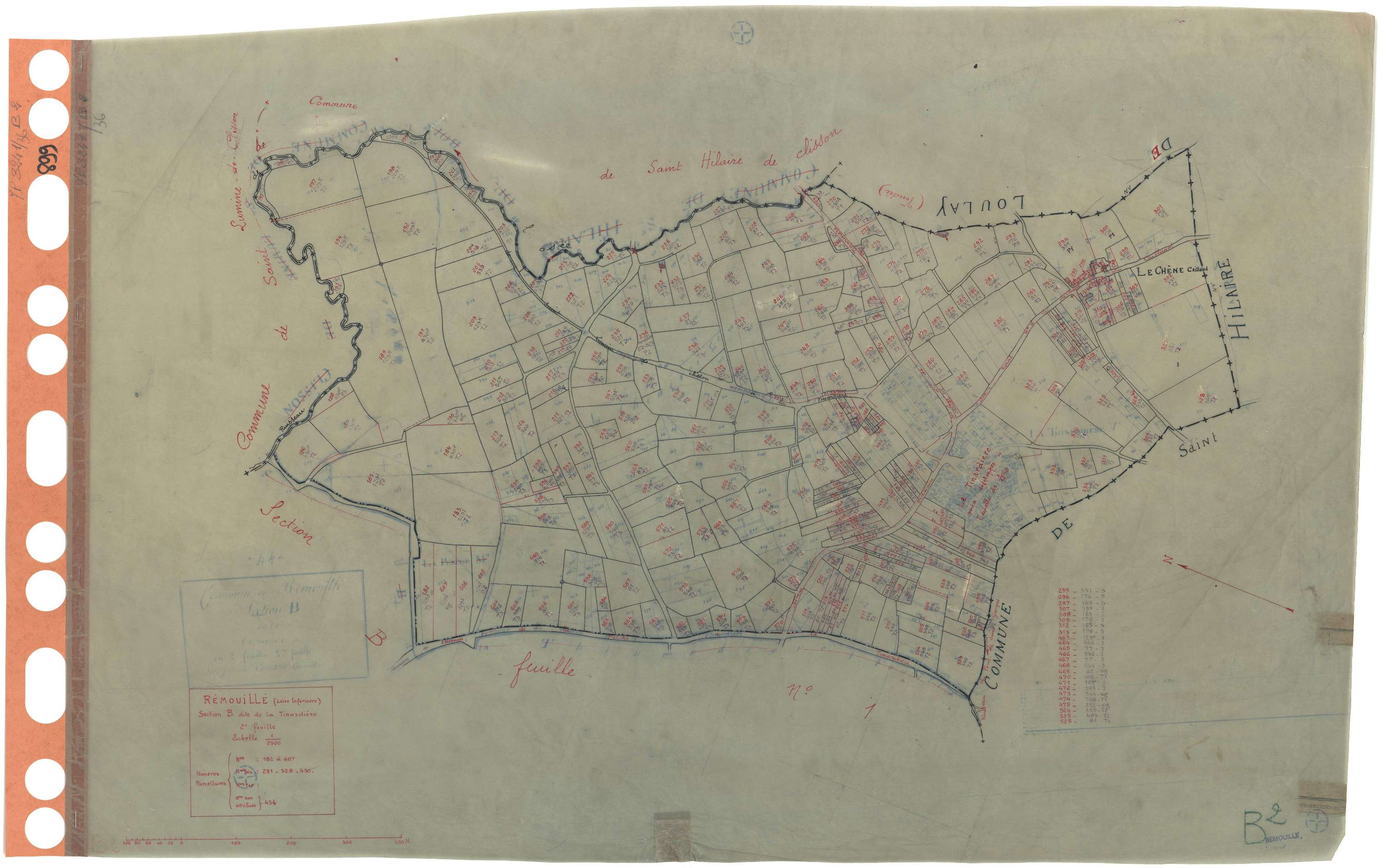 Remouillé - Section B2 Tinardière (section de La) . 182-607