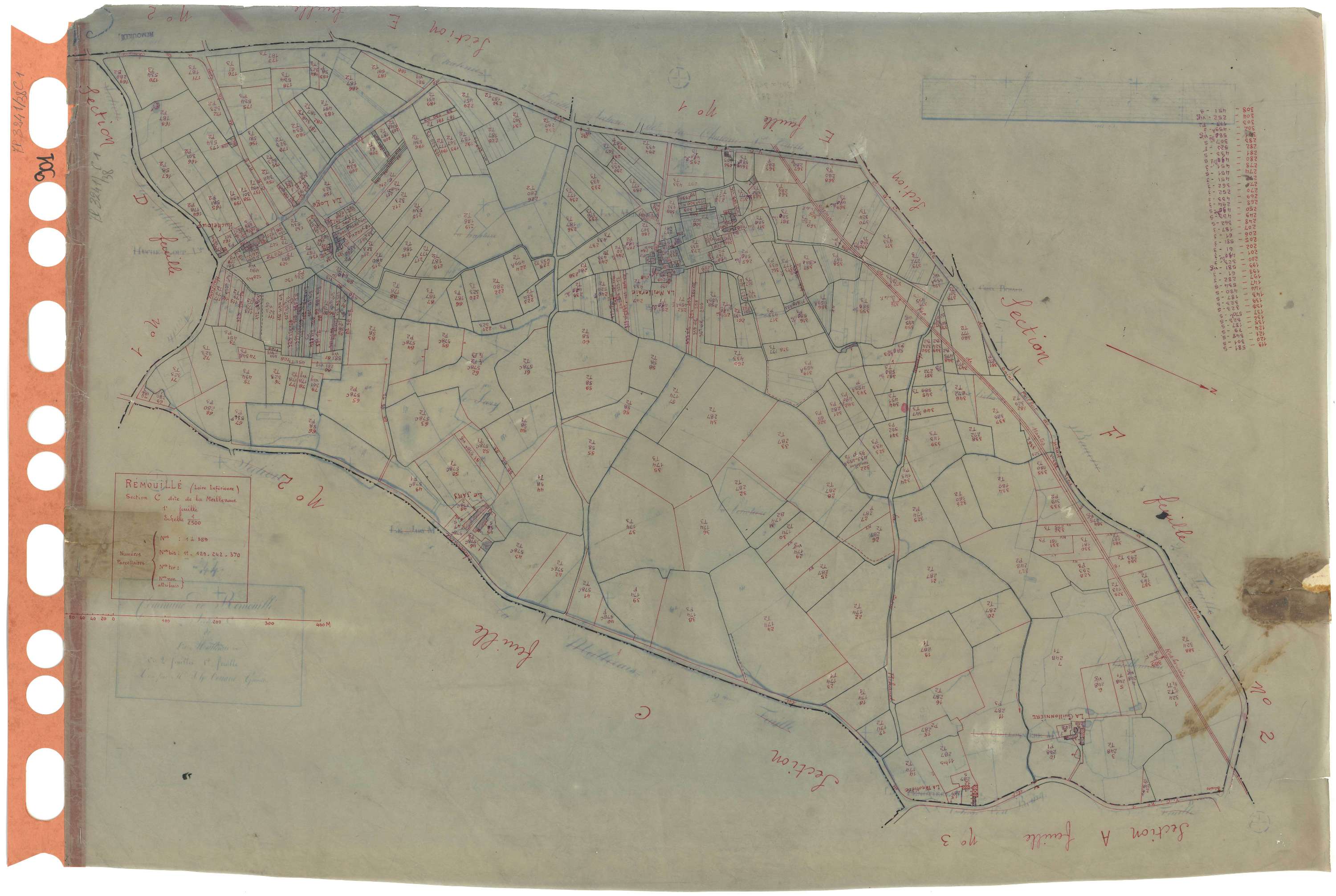 Remouillé - Section C1 Meilleraie (section de La) . 1-389
