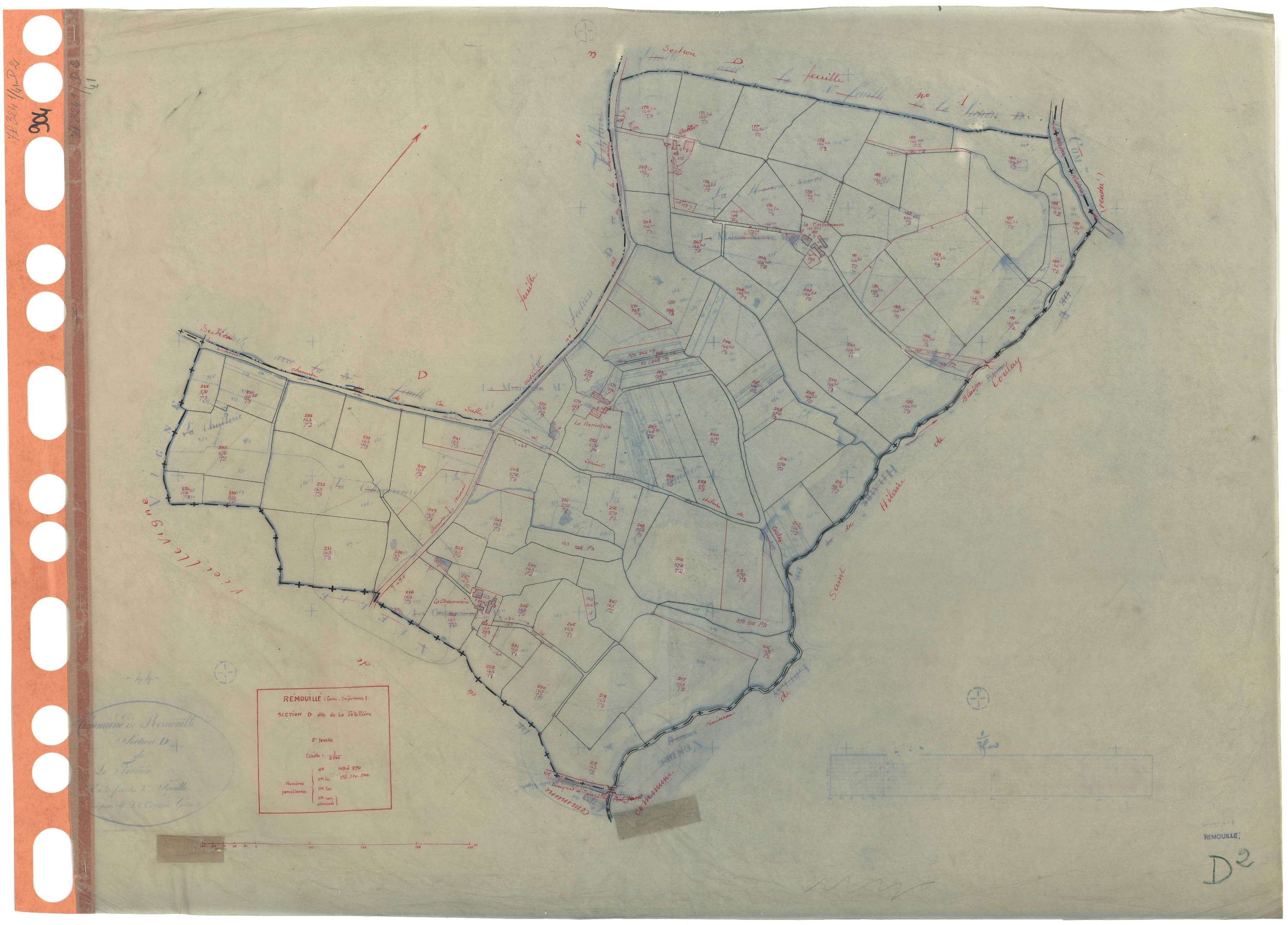 Remouillé - Section D2 Fétellière (section de La) . 169-270