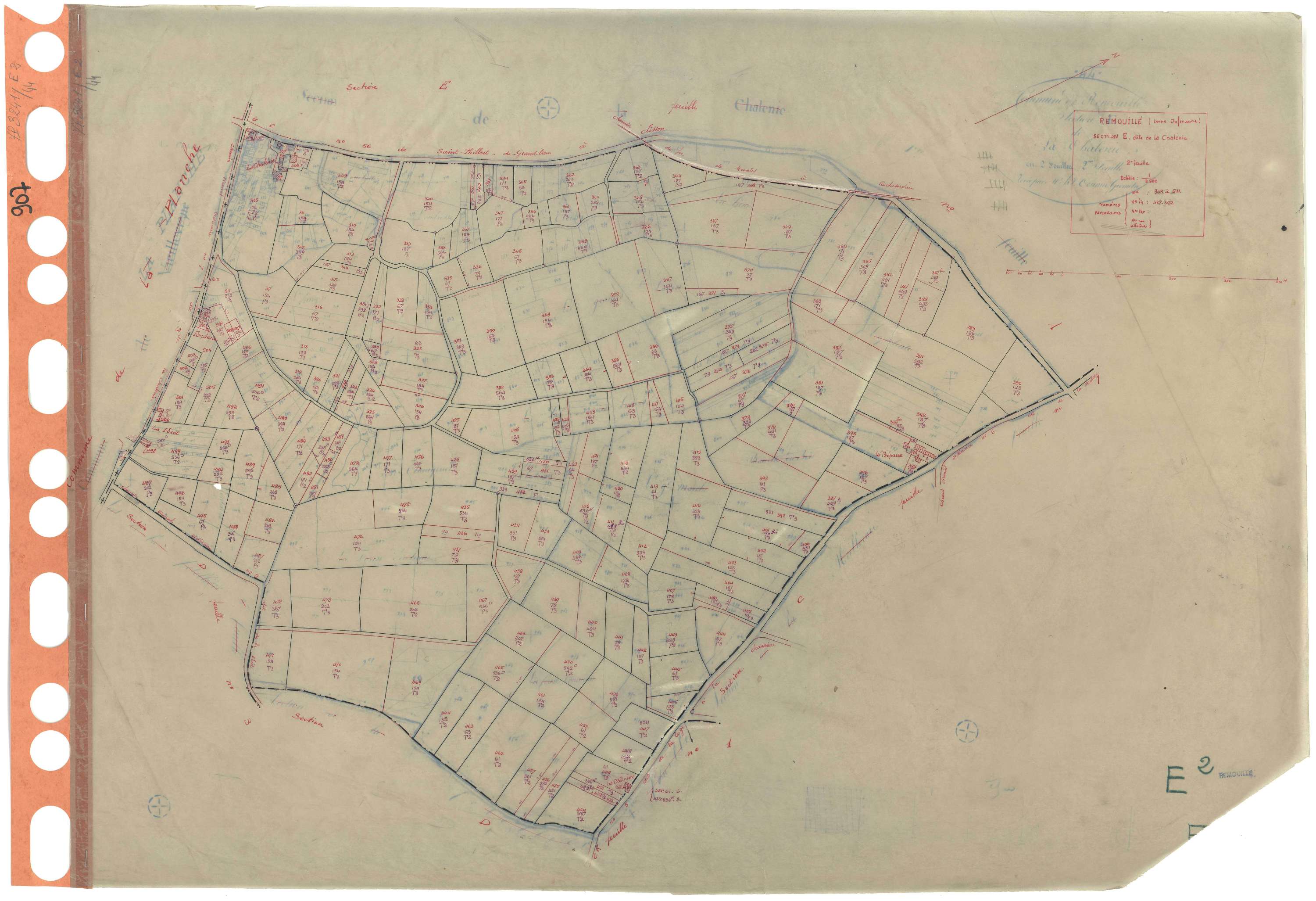 Remouillé - Section E2 Chalénie (section de La) . 305-511