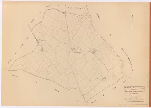Remouillé - Section D1 Fétellière (section de La) ; 1-168
