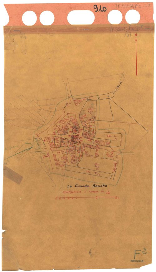 Remouillé - Section F2 (développement) Grande Bauche (section de La) . 82-625 . développement du village de La Bauche