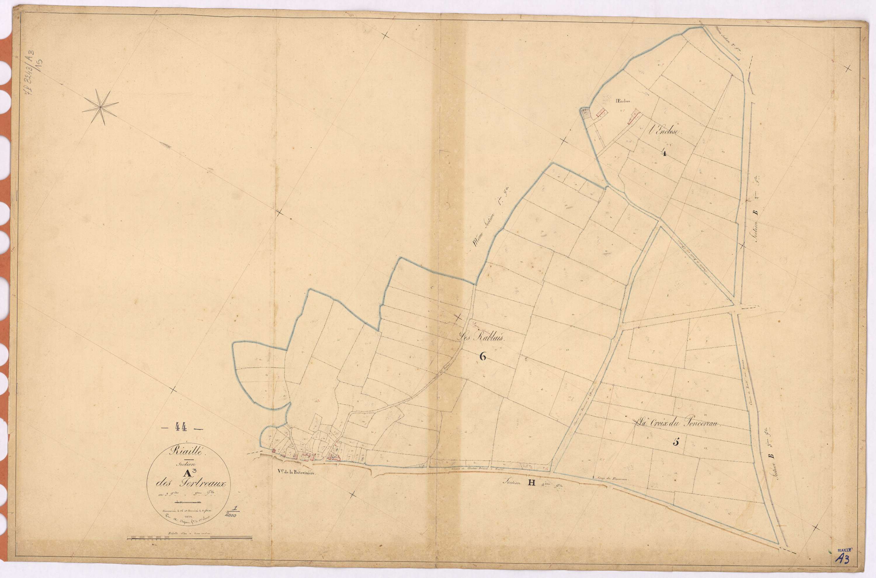 Riaillé - Section A3 Tertreaux (section des)