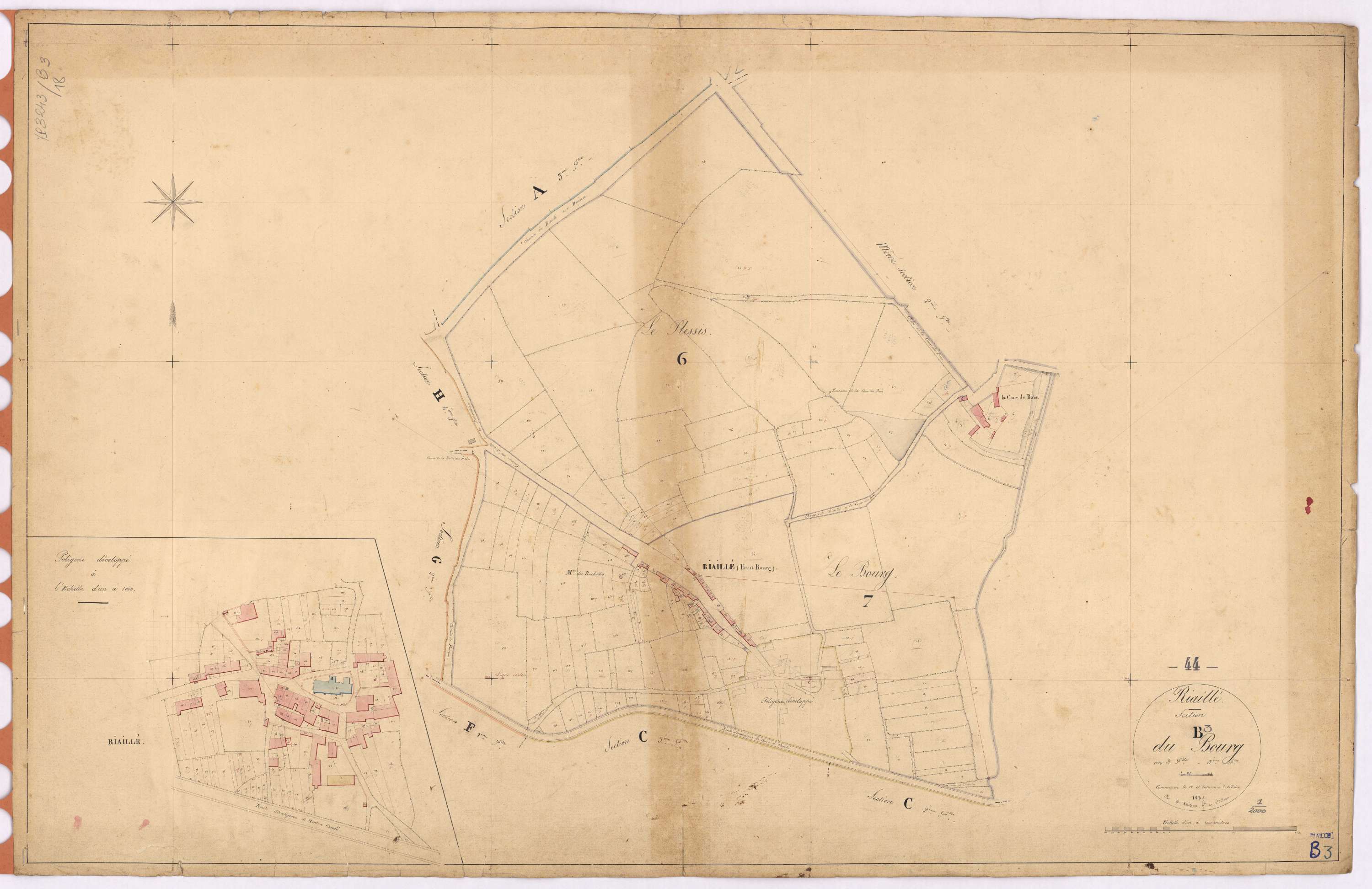 Riaillé - Section B3 Bourg (section du)