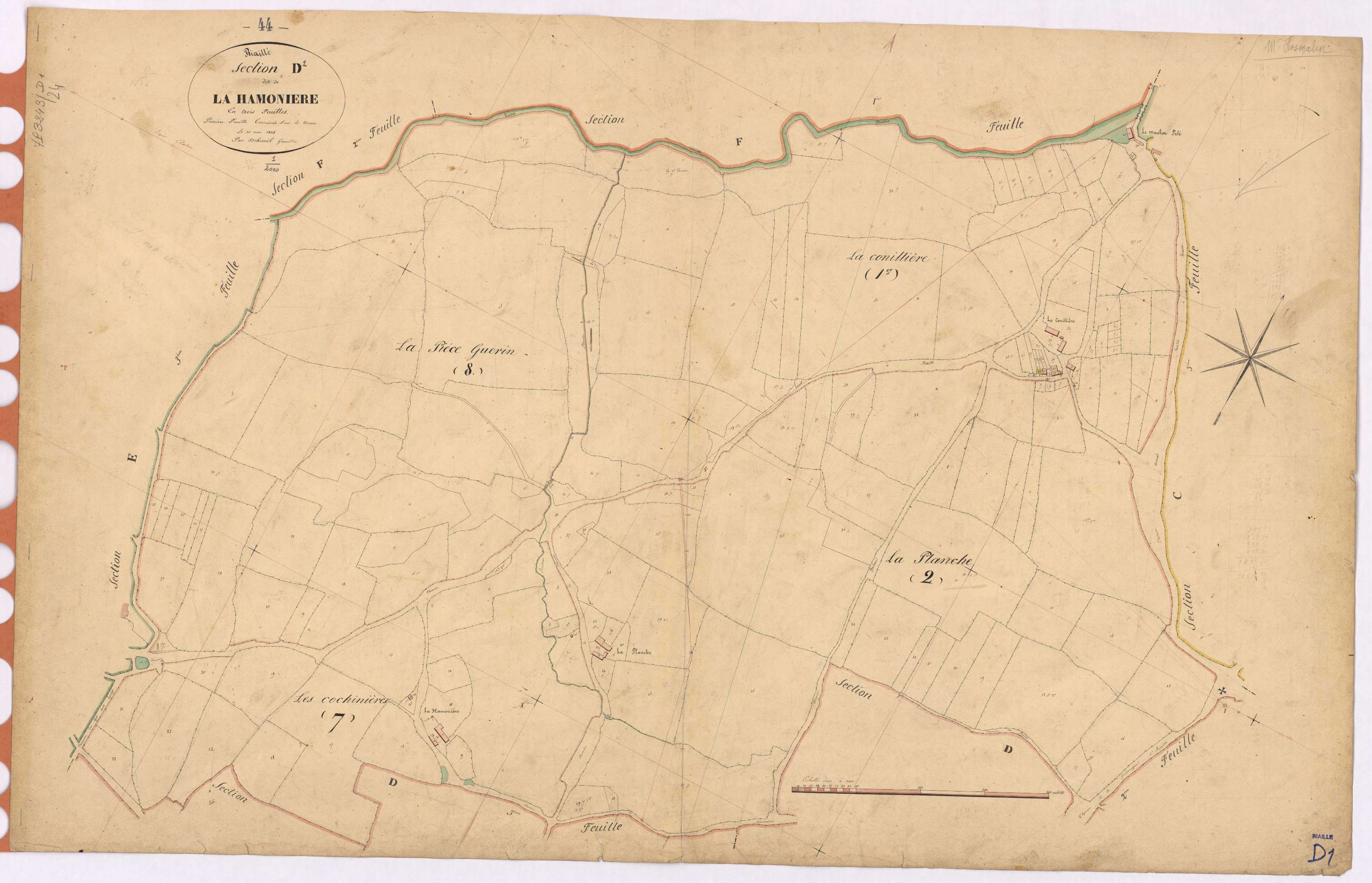 Riaillé - Section D1 Hamonière (section de La)