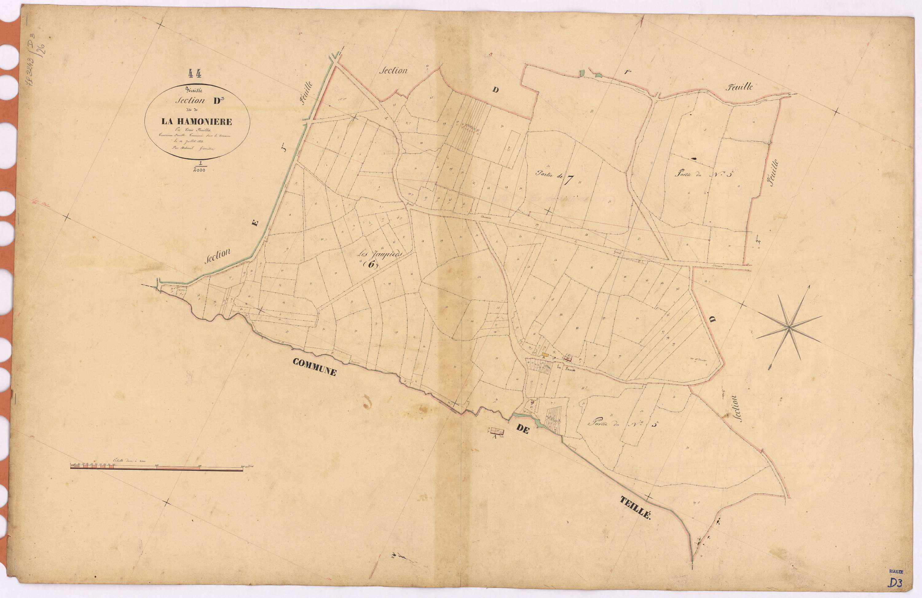 Riaillé - Section D3 Hamonière (section de La)
