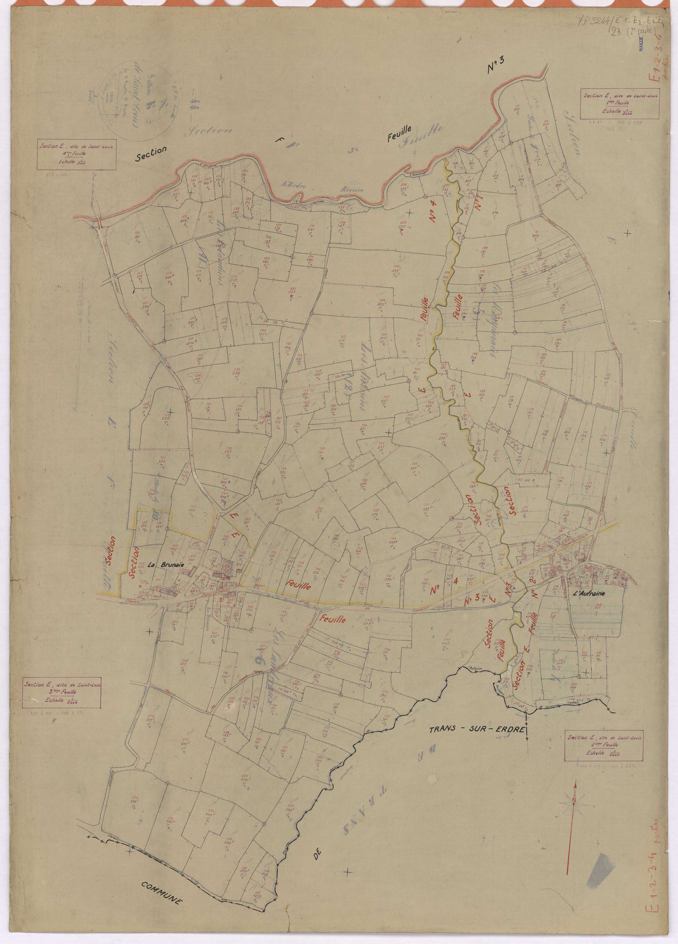 Riaillé - Section E1 E2 E3 E4 Saint-Louis (section de) ; 1-791